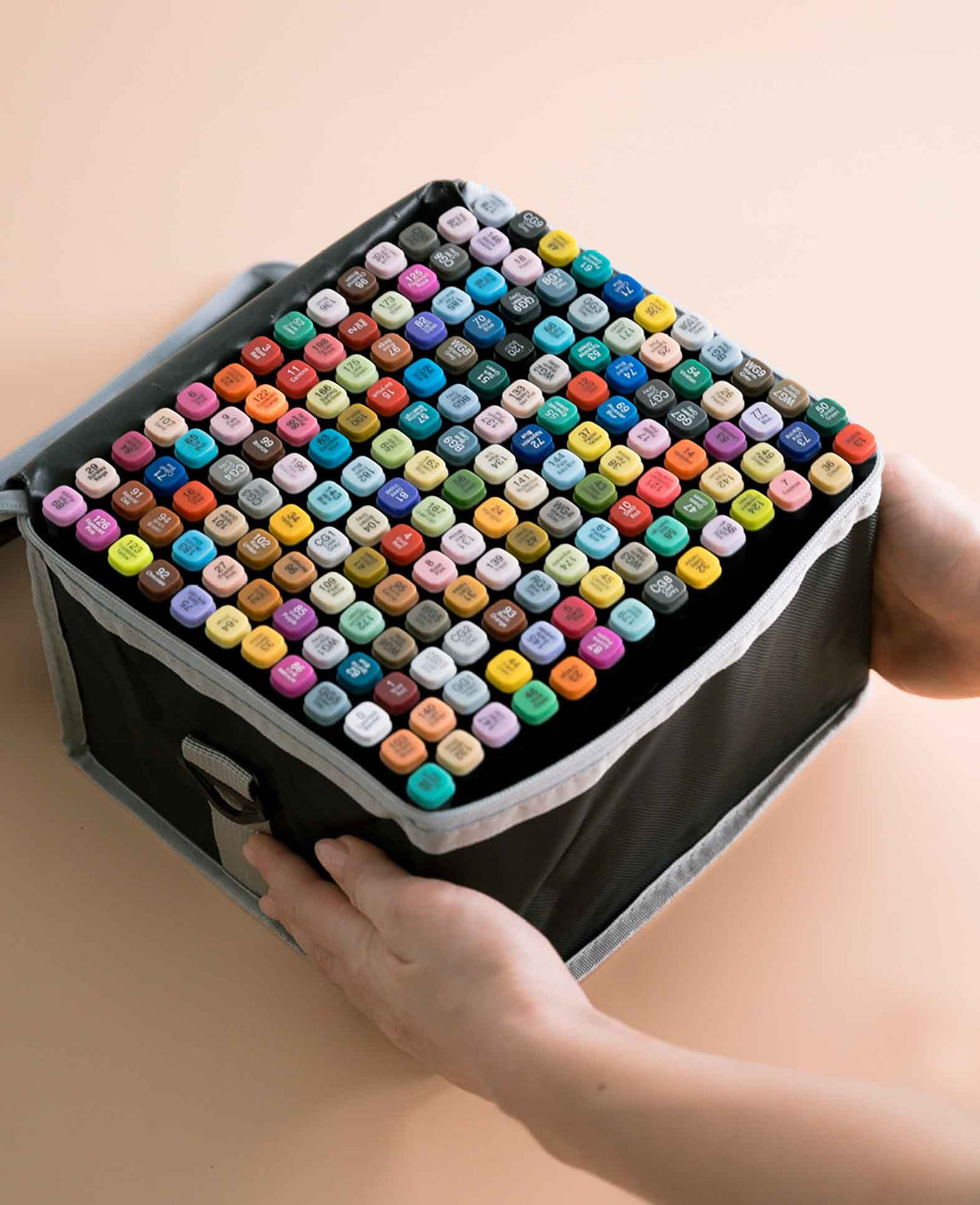 Waterproof Acrylic Marker Pens, Dual Tip with Carry Bag, 168 pcs