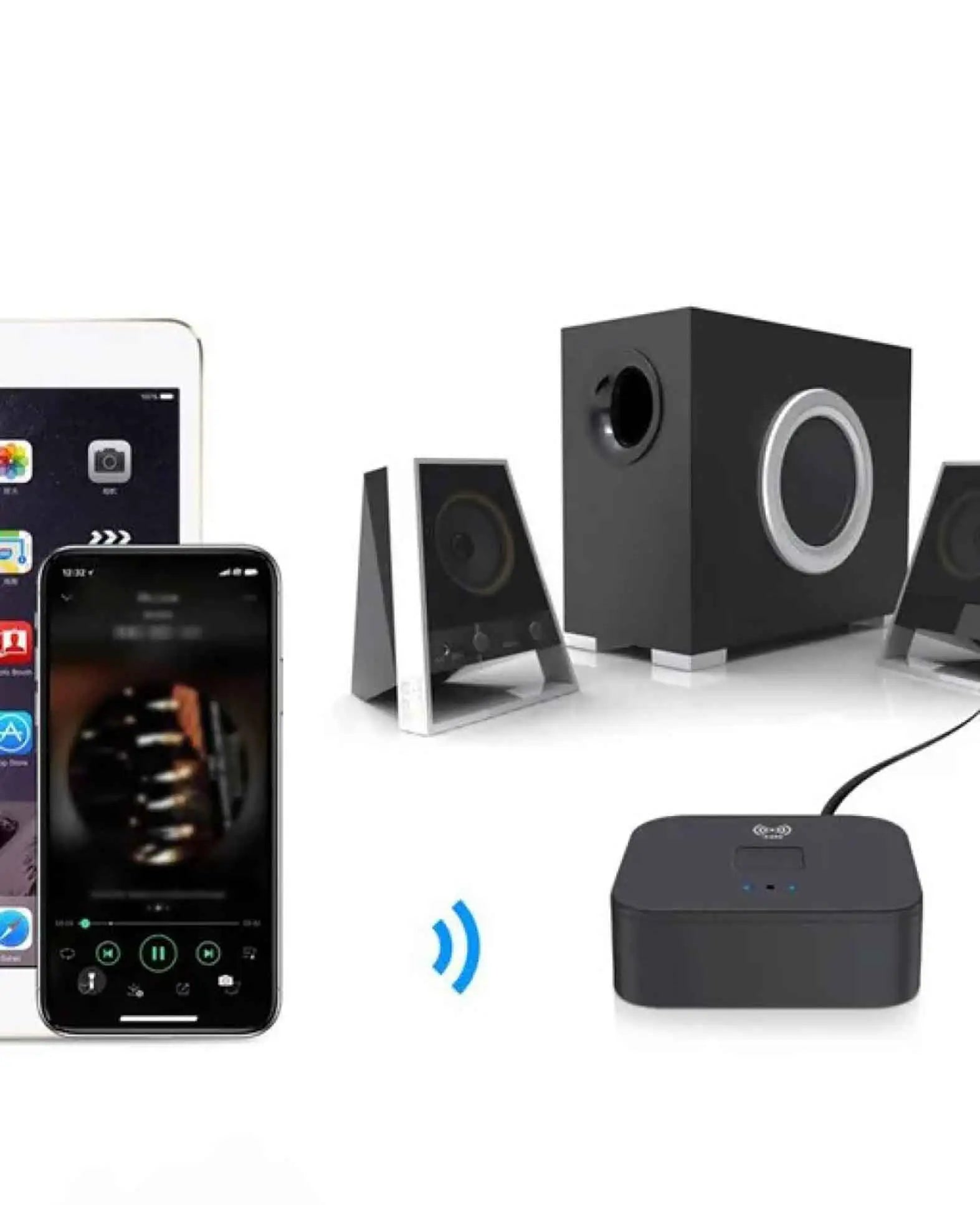 2-in-1 NFC Bluetooth 5.0 HD Audio Receiver with 3.5mm Jack / RCA - S