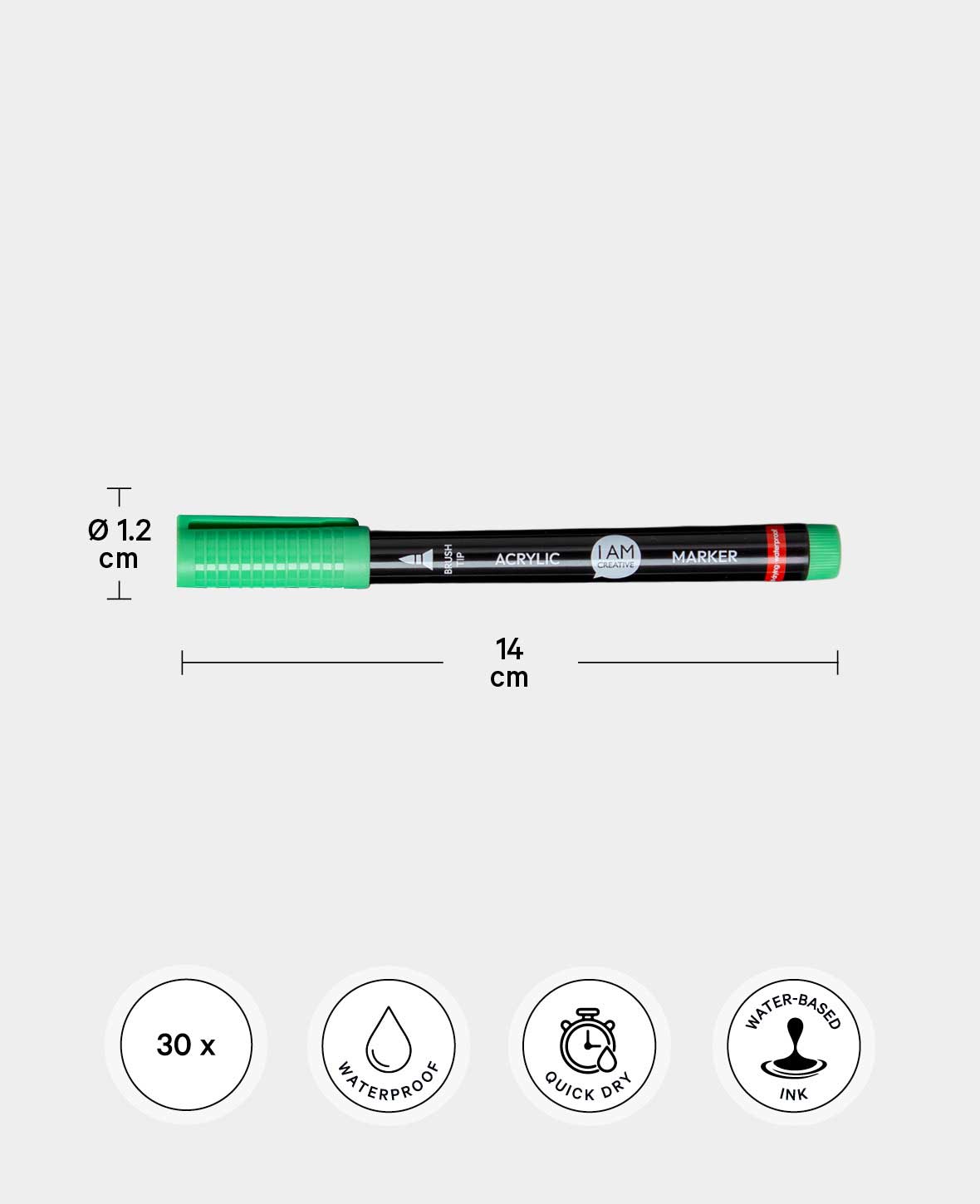 Wasserfeste Acryl Permanent Brush Marker Lack Mal Stifte, 30 Stk.