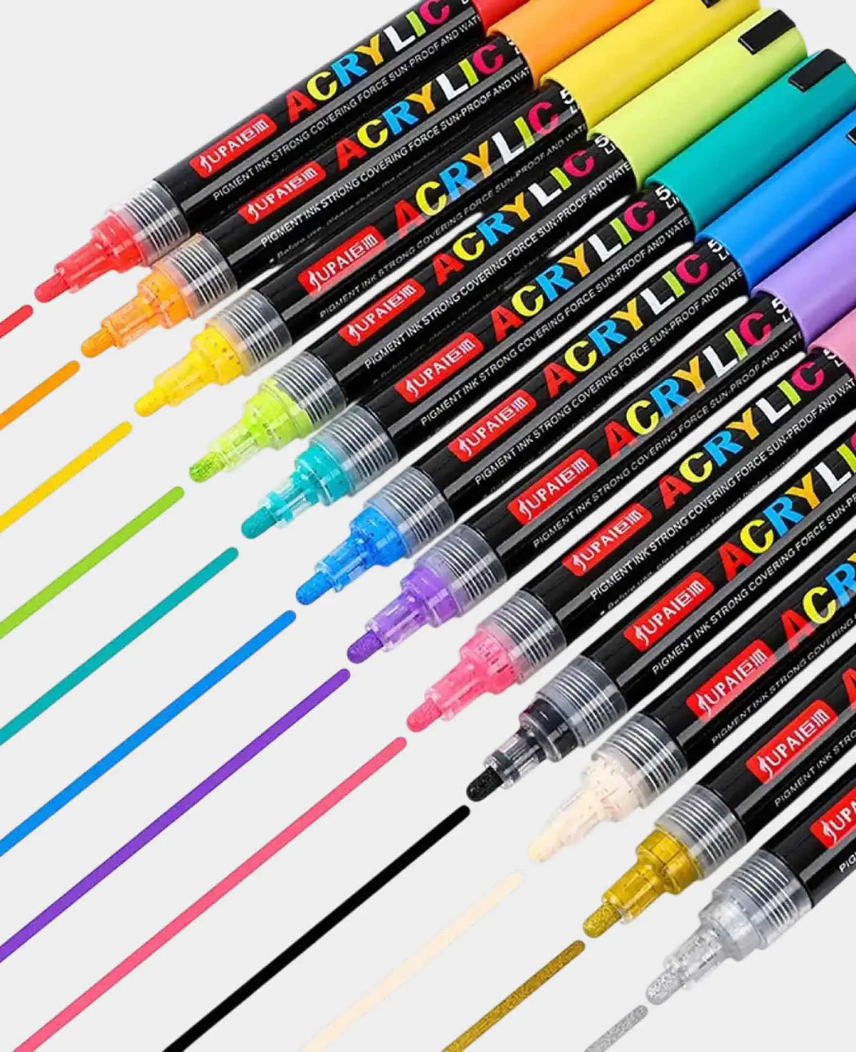 Waterproof Acrylic Permanent Marker Pigment Pens, 4 mm, 24 pcs.