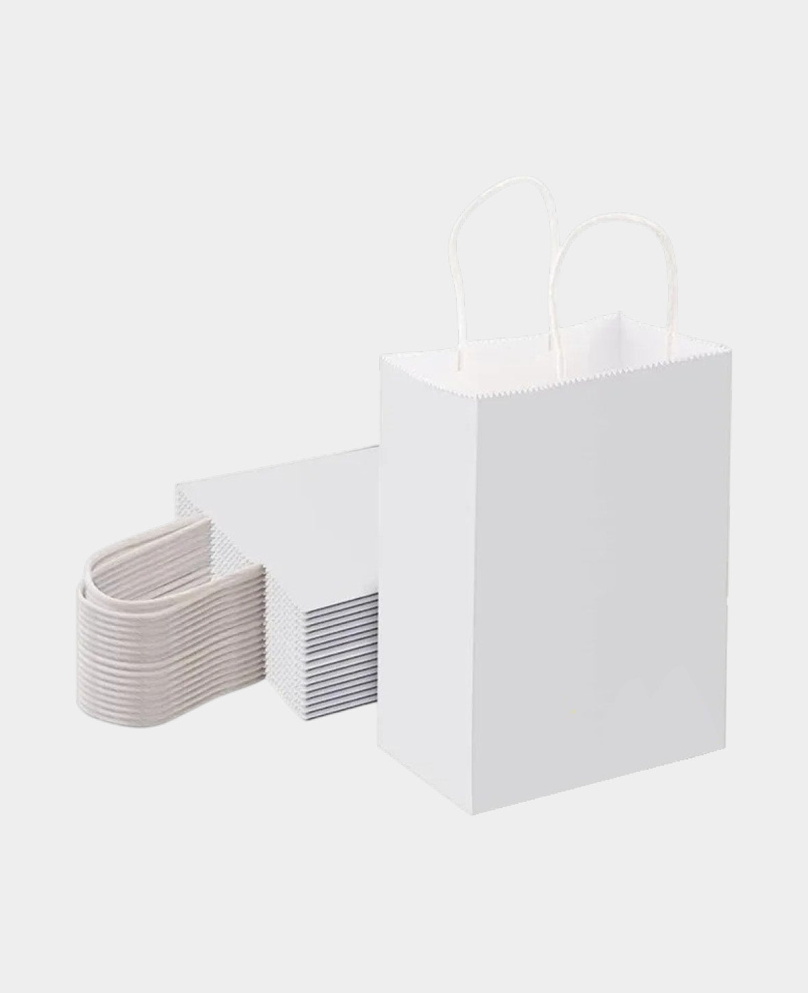 Sacs en papier kraft Sac-cadeau Sacs en papier - Blanc, 21x15cm, Lot de 20