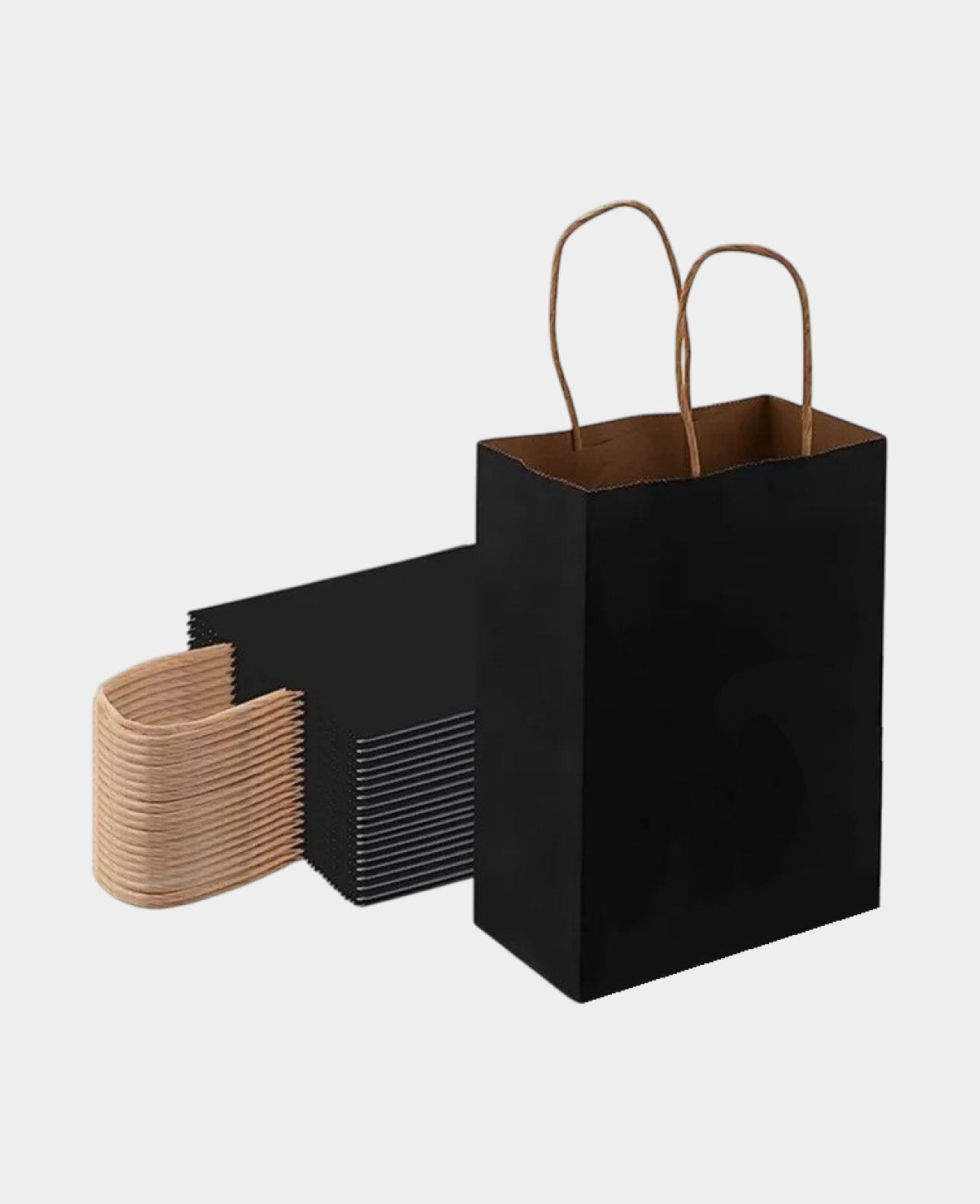 Sacs cadeaux en papier kraft - Noir, 33x26cm, 20 pièces