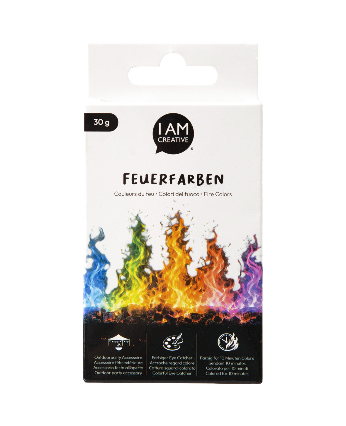 Feuerfarben Pulver für Bunte Flammen Outdoor Sommer Party, 30g