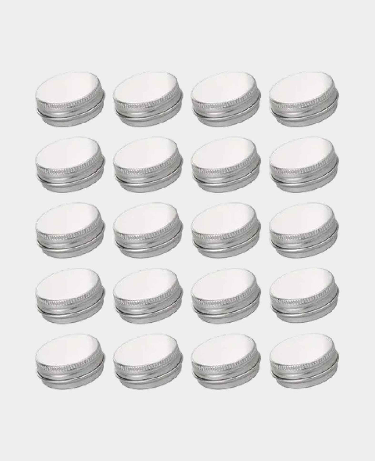 Nachfüllbarer Aluminium Kosmetik Behälter, 10 g - Silber, 20 Stk.