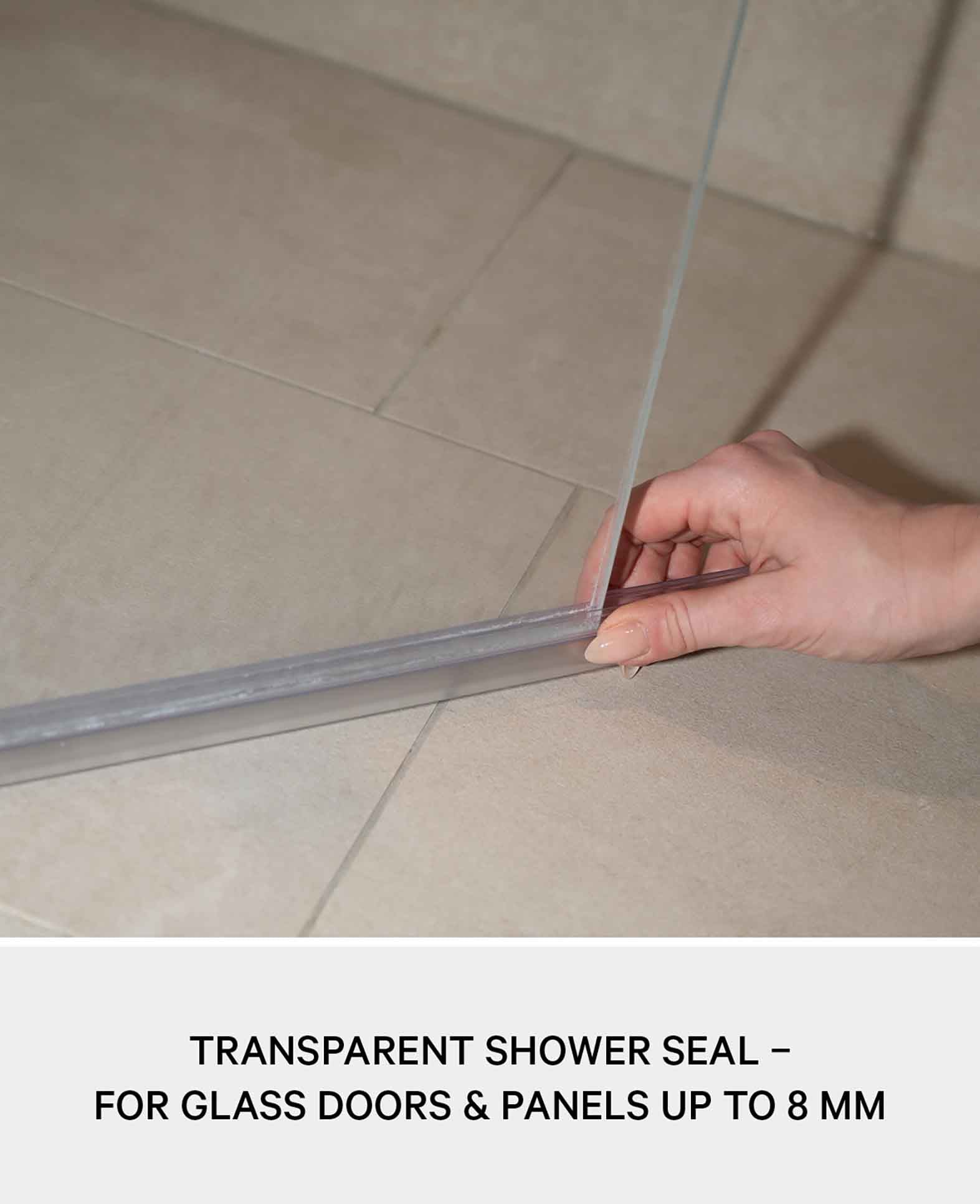 8mm Rubber Shower Door Seal Floor Sealing Strip Replacement Rubber