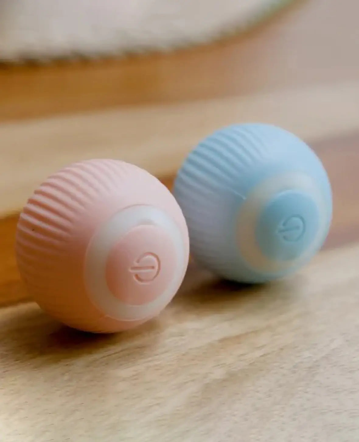 USB Katzen Spielzeug Rollender Spielball - Blau / Rosa, Ø43mm, 2 Stk.