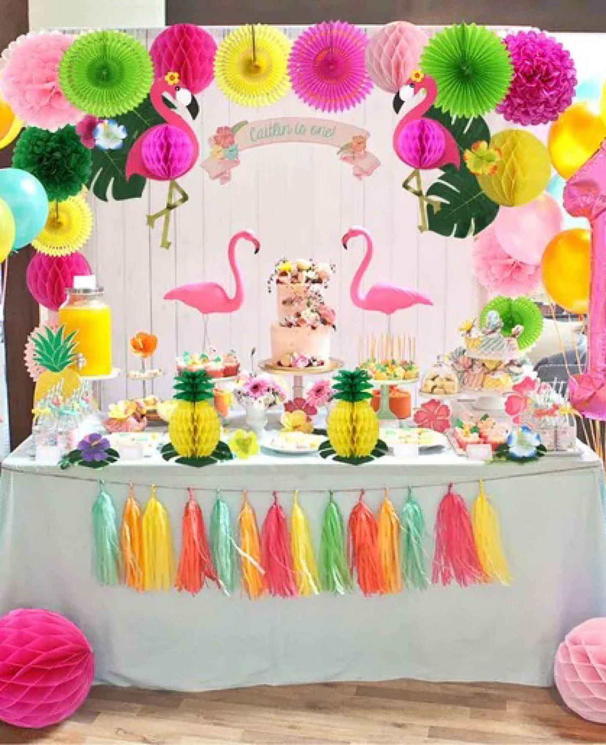Kit déco Flamant rose & Ananas – Parfait pour les fêtes d'été