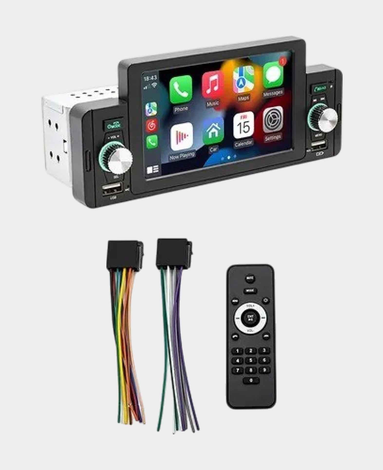 (188x82mm) Digital Car Radio FM Audio Transmitter Bluetooth MP