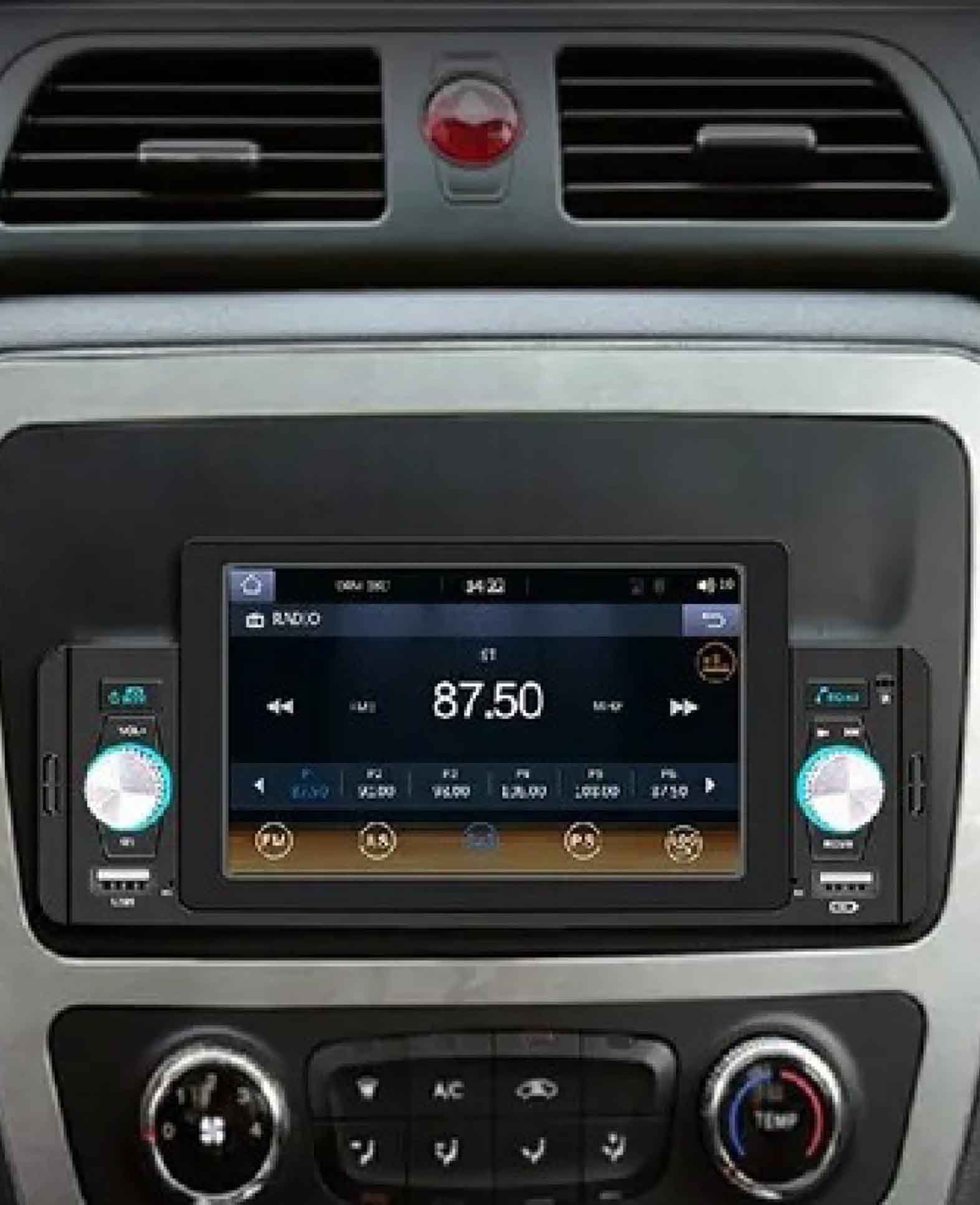 (188x82mm) Digital Car Radio FM Audio Transmitter Bluetooth MP