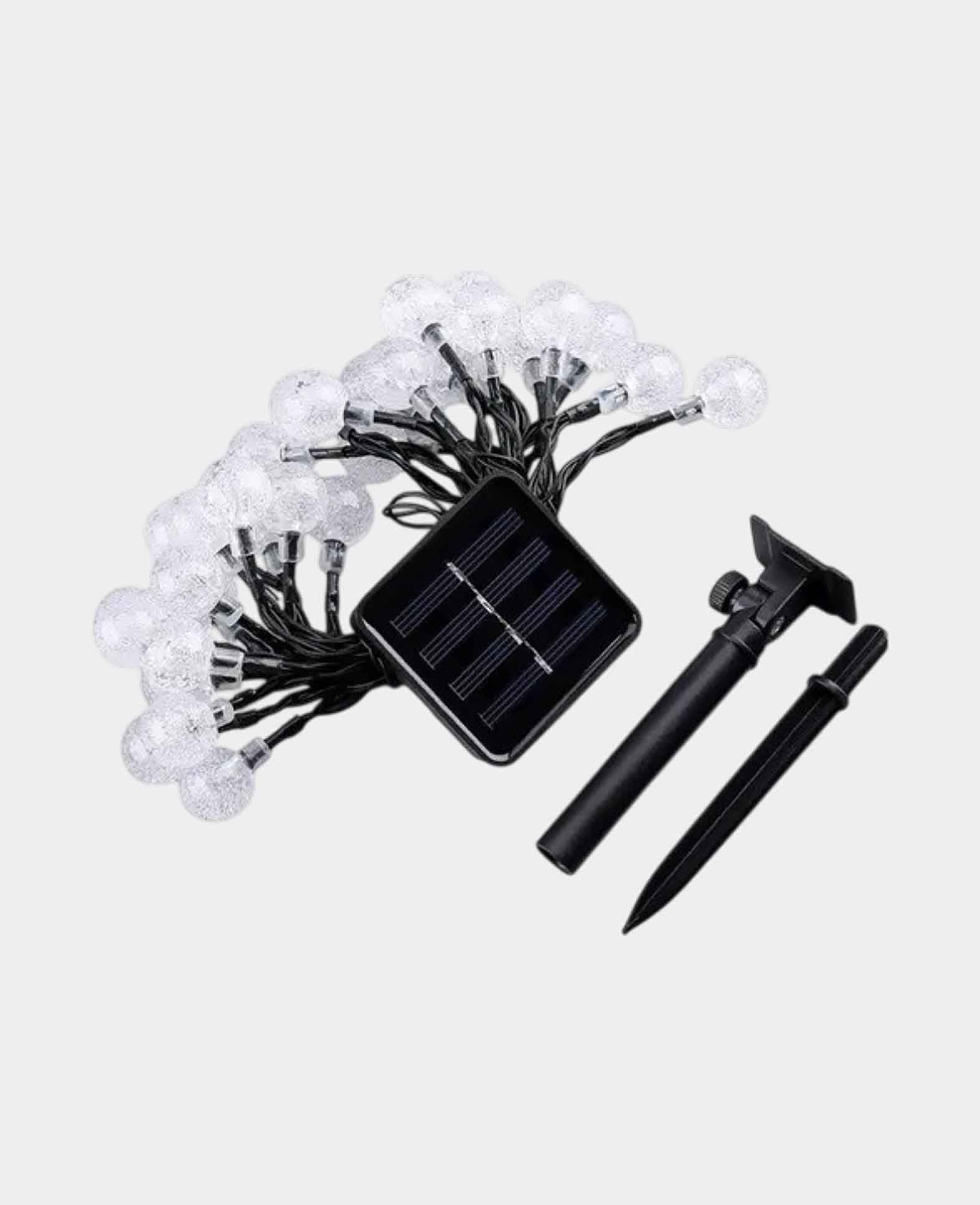 LED Deko Solar Lichterkette Kugeln Outdoor Beleuchtung IP44, 12 m