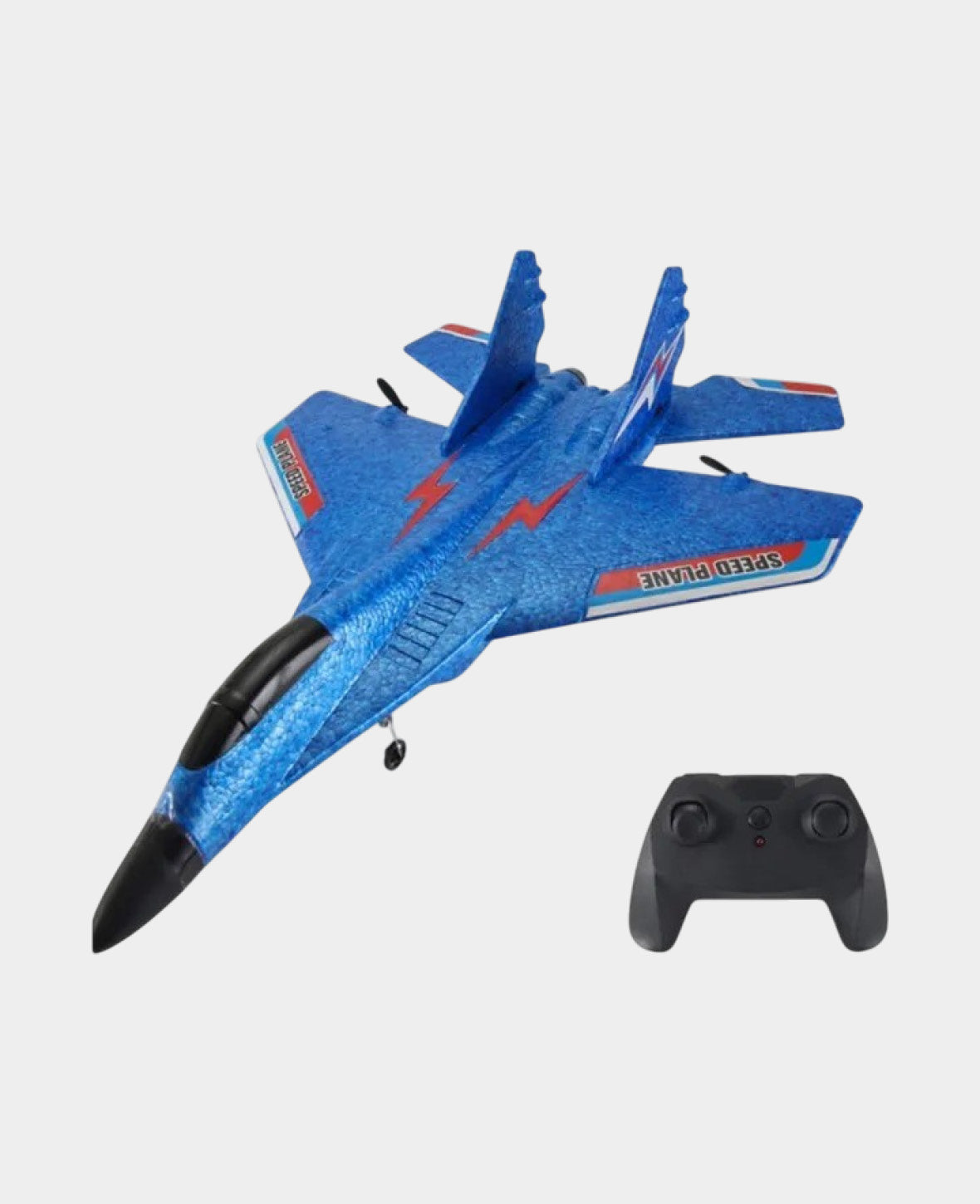 RC Flugzeug Kinder Modellgleiter mit Fernsteuerung, Blau, 44x32cm