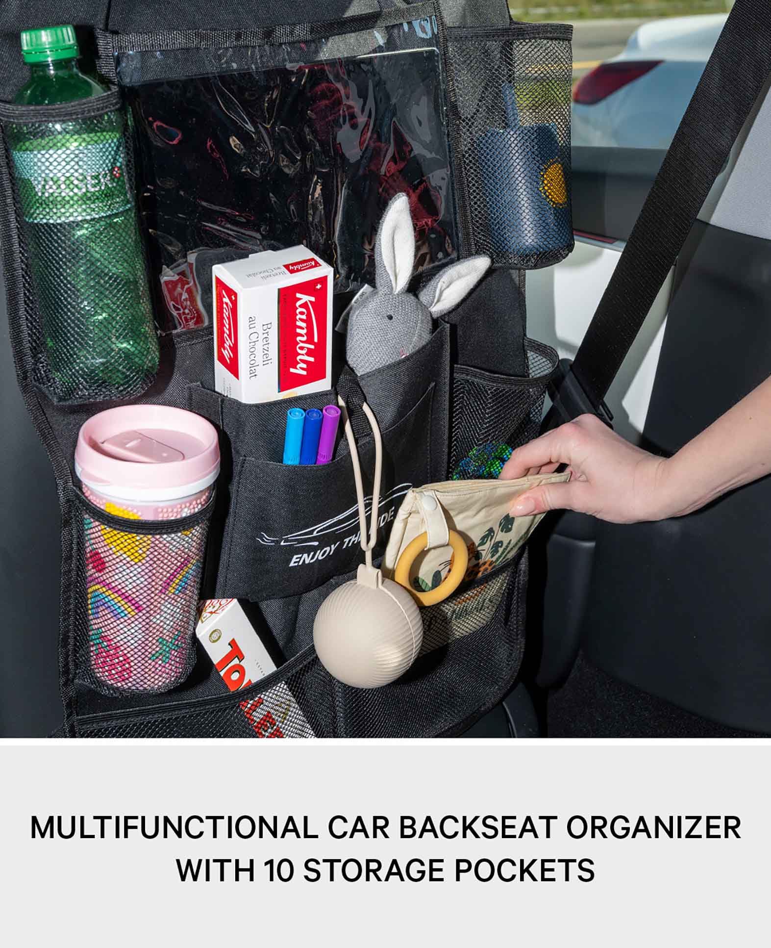 (65x45cm) Car Seat Storage Hanging Bag Organizer Backseat Pocket