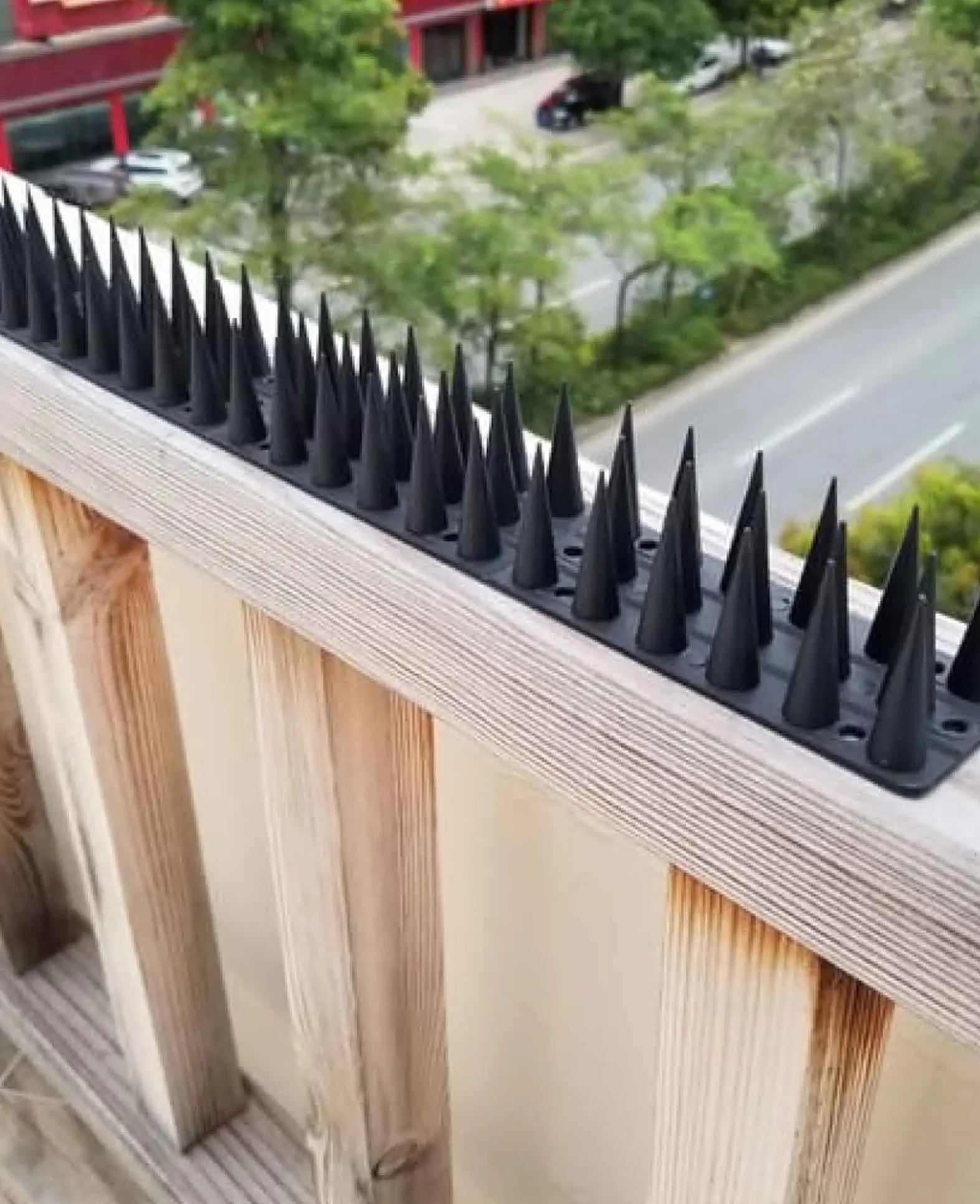 (12er Set) 45cm Kunststoff Vogel Schutz Tauben Abwehr Spikes - Schwarz