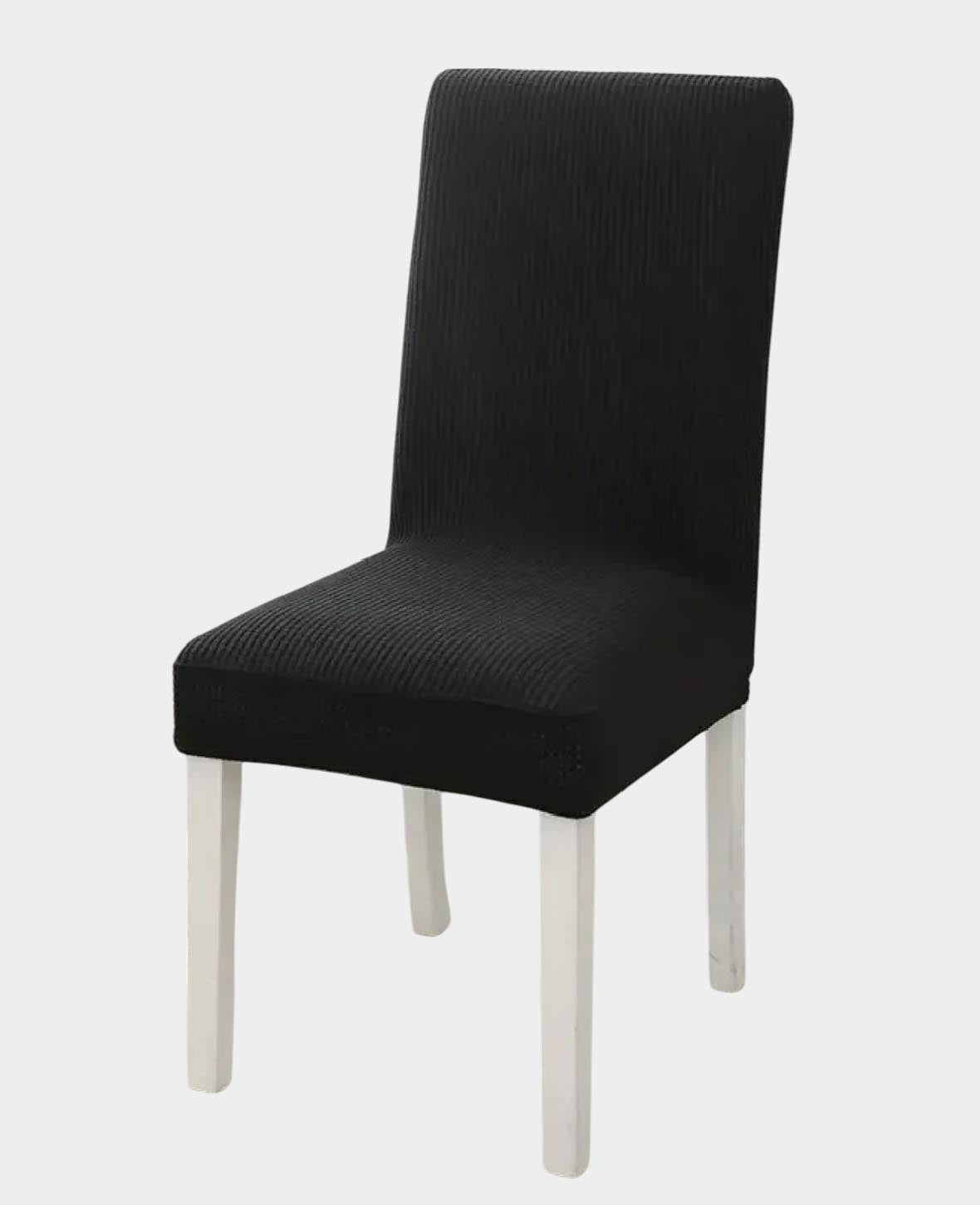 (35x60cm) Stretch Stuhl Überzug Home Deko Moderne Stuhlhusse - Schwarz