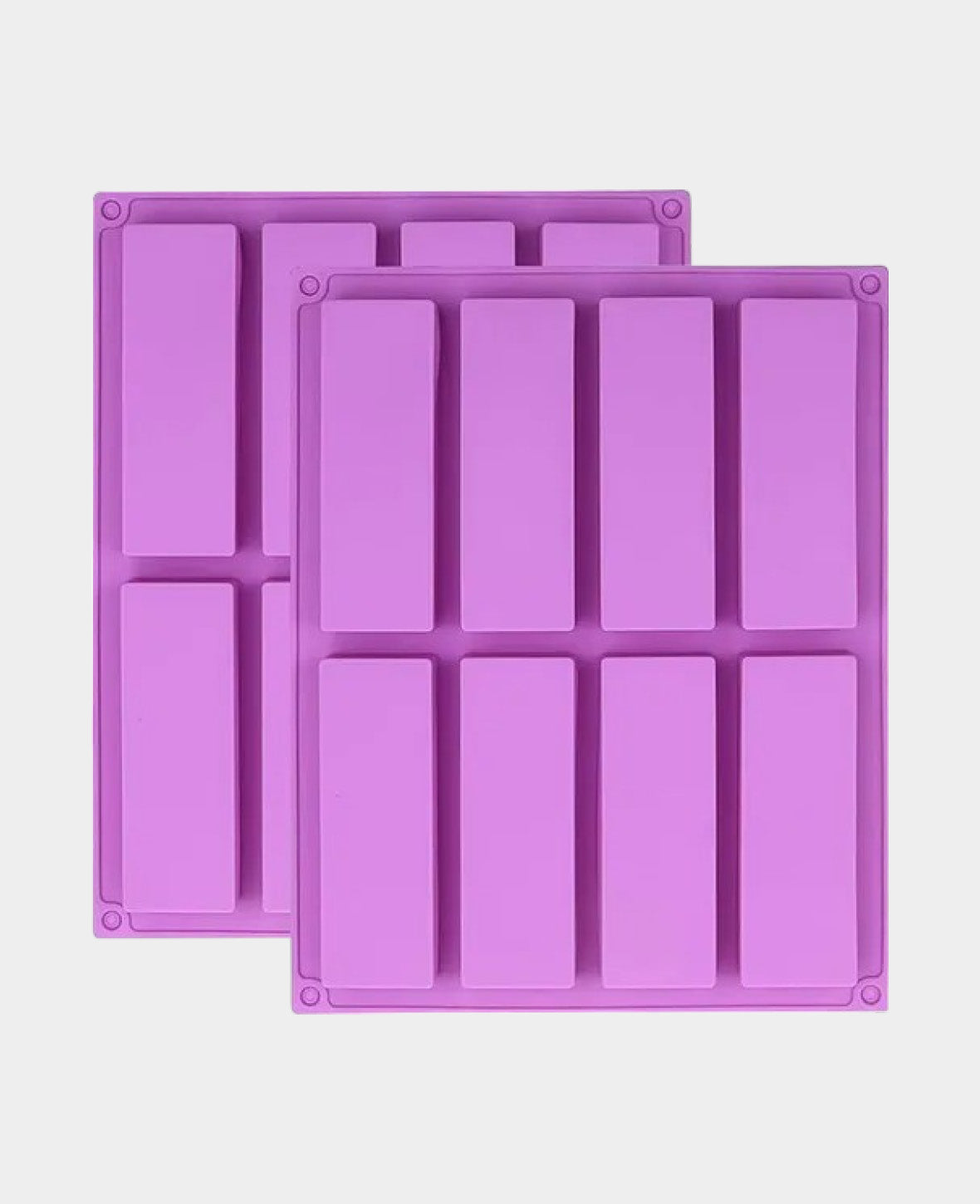 (Set of 2) 115x38mm 8-Cavity Silicone DIY Cereal Bar Molds Rectangle