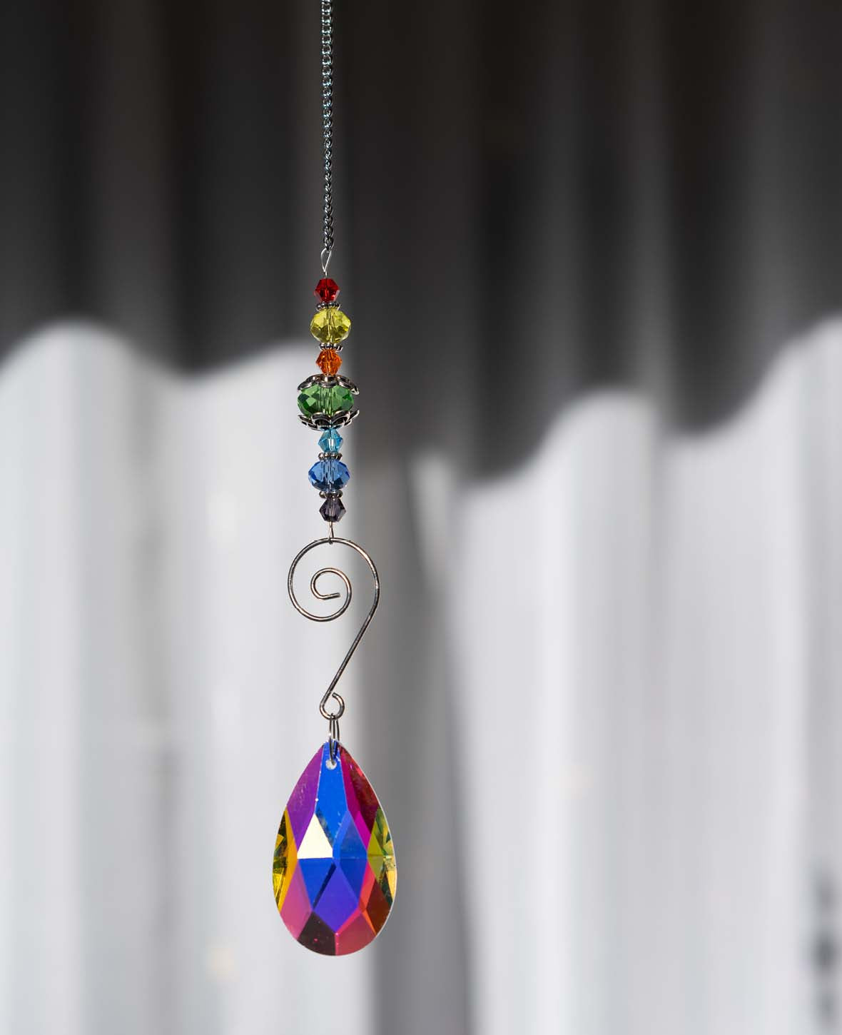 (Lot de 9) Décoration fenêtre en cristal, carillon éolien arc-en-ciel, attrape-soleil, pendentif