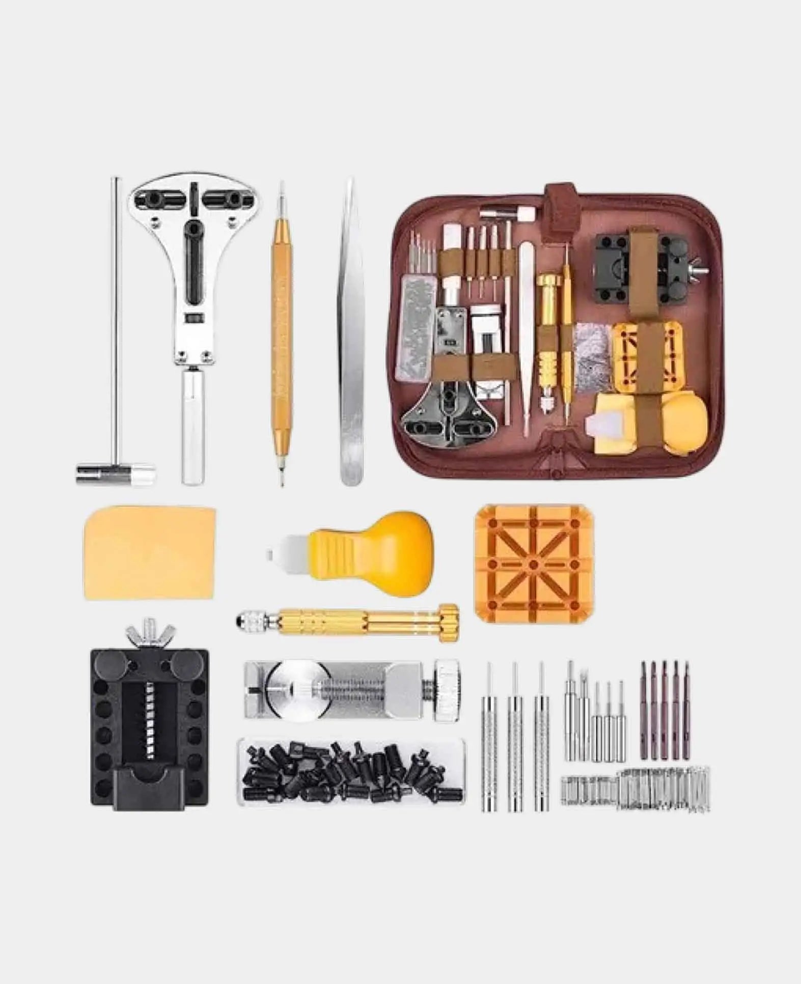 (149-tlg. Set) Universal Uhrenwerkzeug Set für Uhrenreparatur mit Pinz