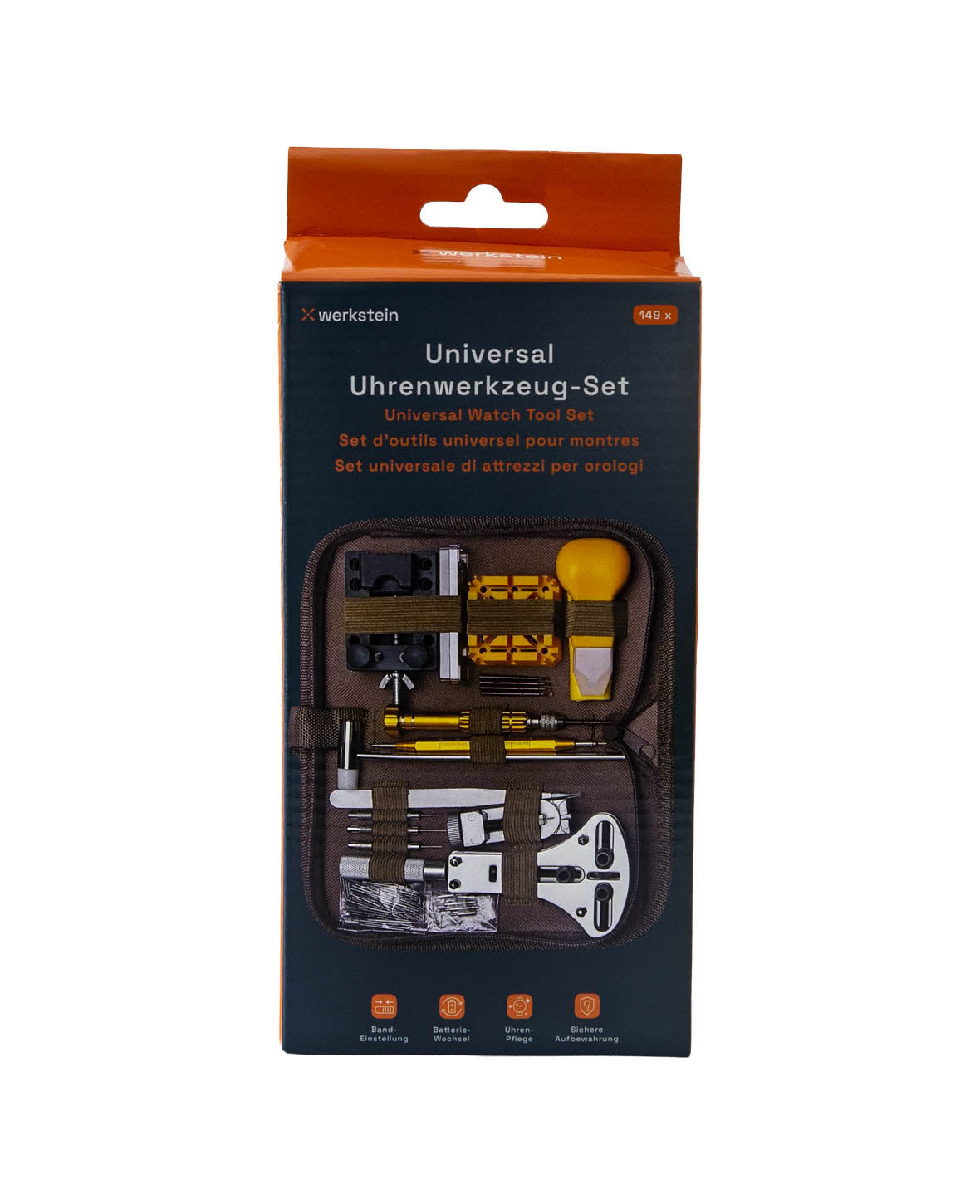 (149-tlg. Set) Universal Uhrenwerkzeug Set für Uhrenreparatur mit Pinz