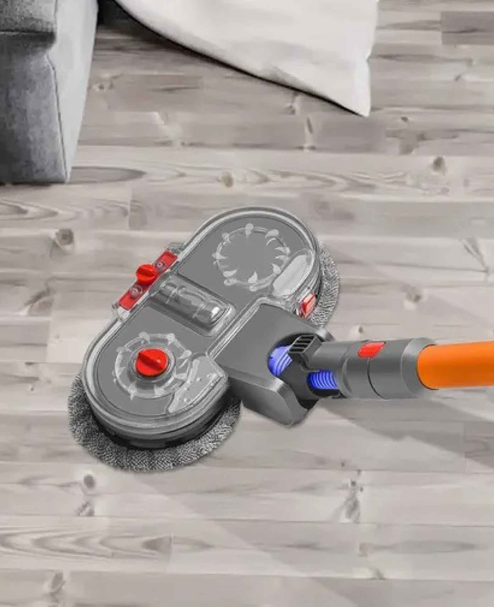 Elektrischer Wischkopf Bodenmopp Aufsatz mit Wassertank inkl. 12