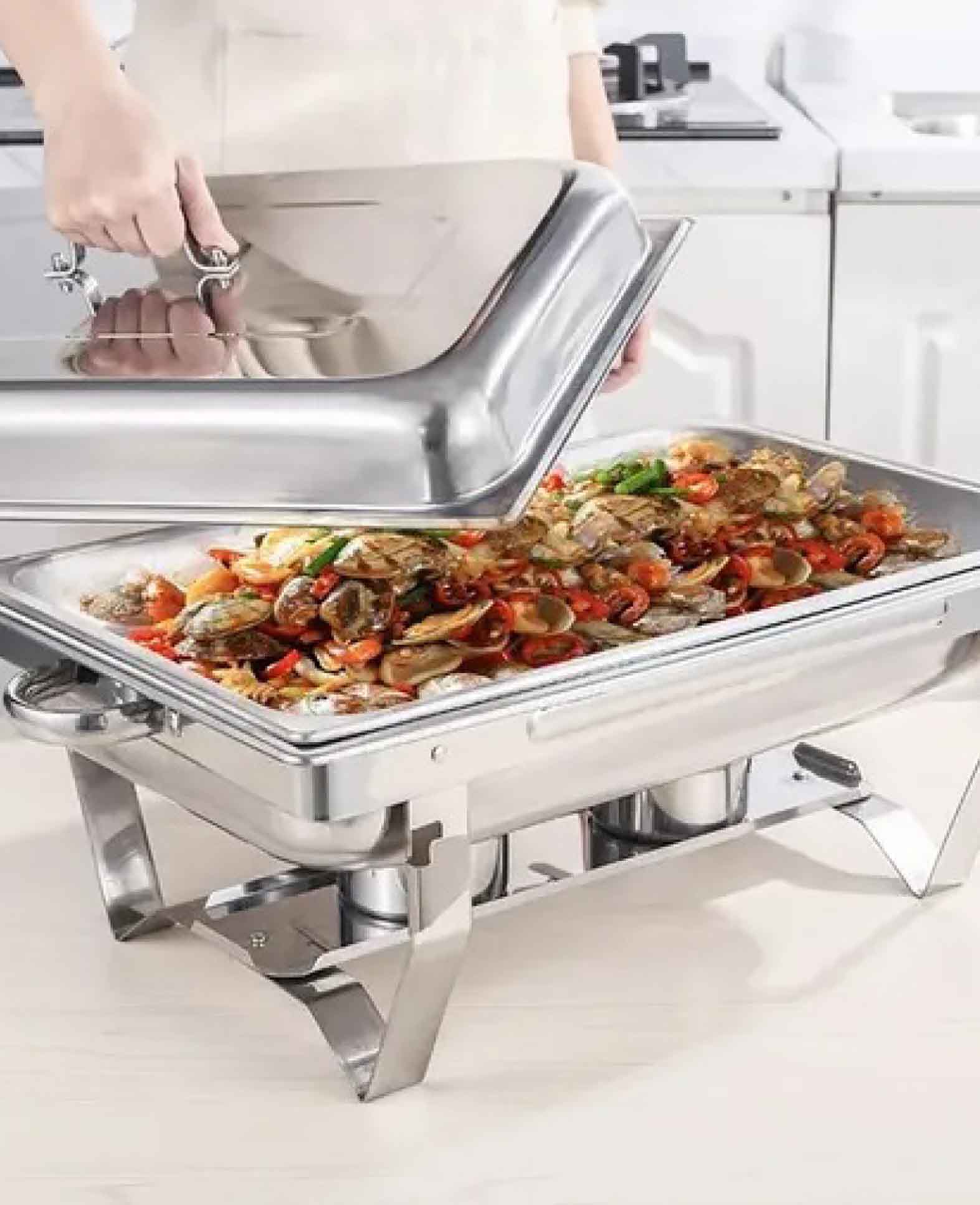 (9L) 55x35cm Stainless Steel Chafing Dish Food Warmer Catering