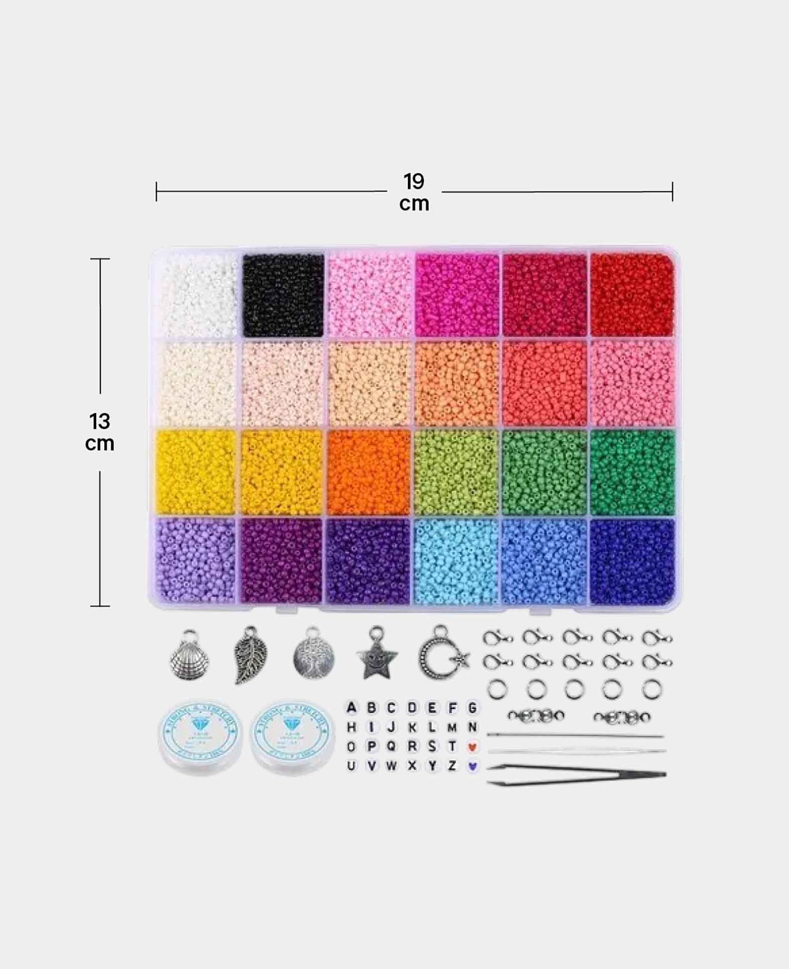 Beading Jewelry Making Kit Spacer Beads Bracelet/Necklace, 15-piece