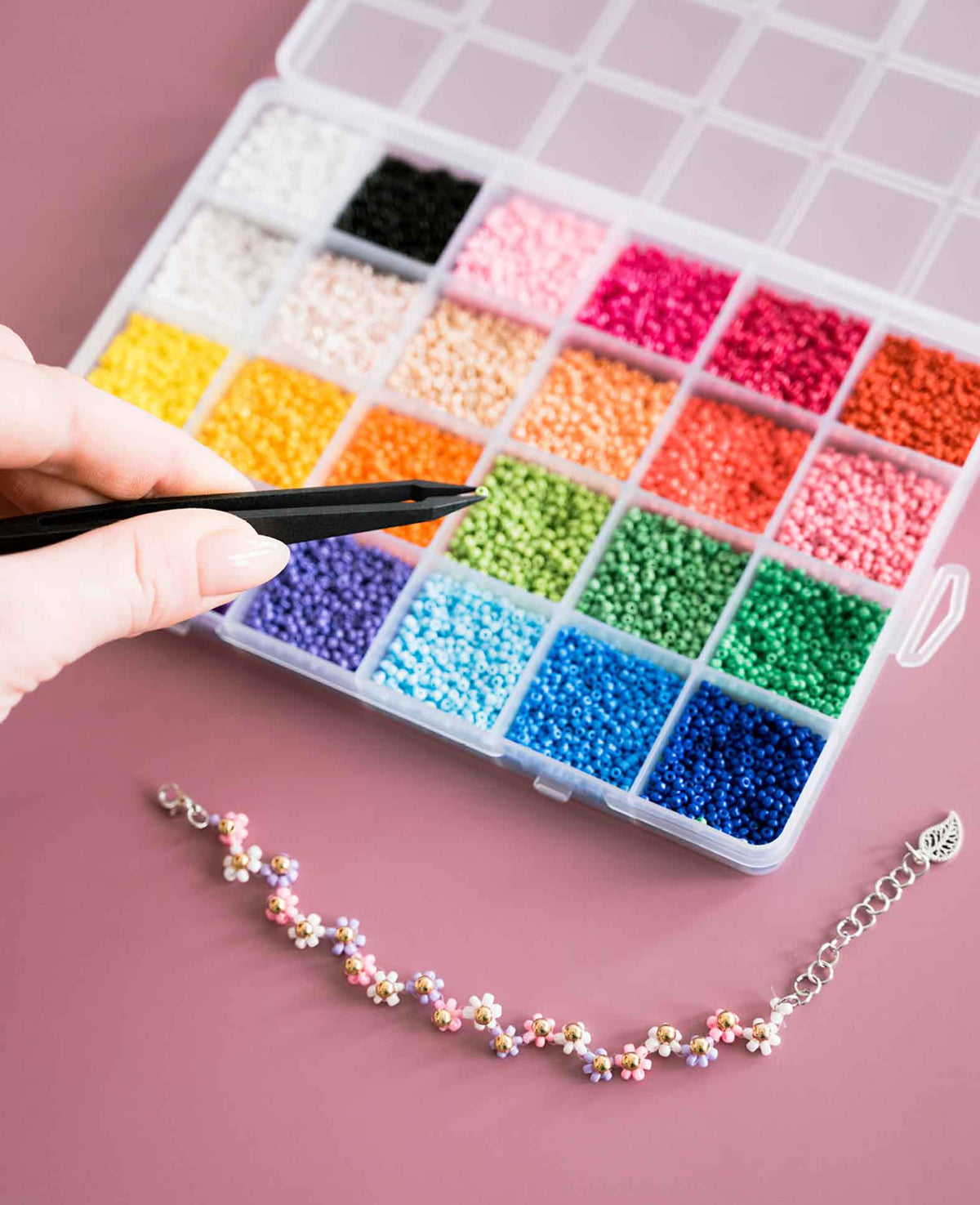 Beading Jewelry Making Kit Spacer Beads Bracelet/Necklace, 15-piece