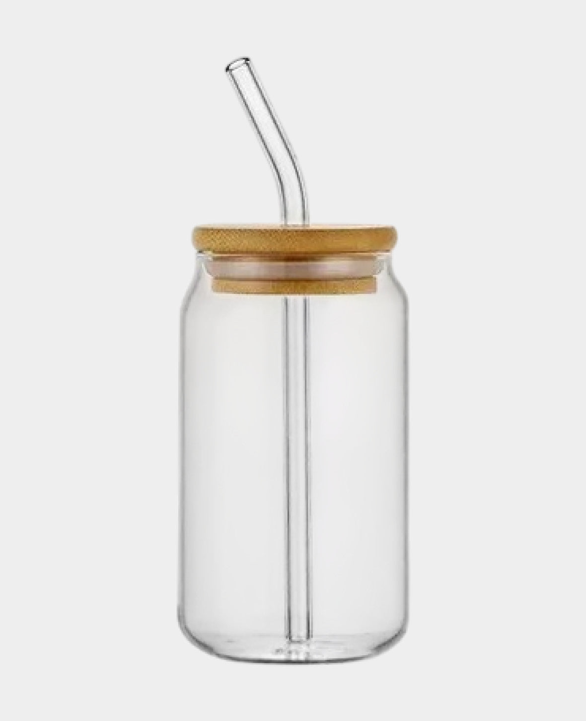 (540ml) Drinking Glass Cocktail Cup Beverage Glass Iced Coffee Mug with Bamboo