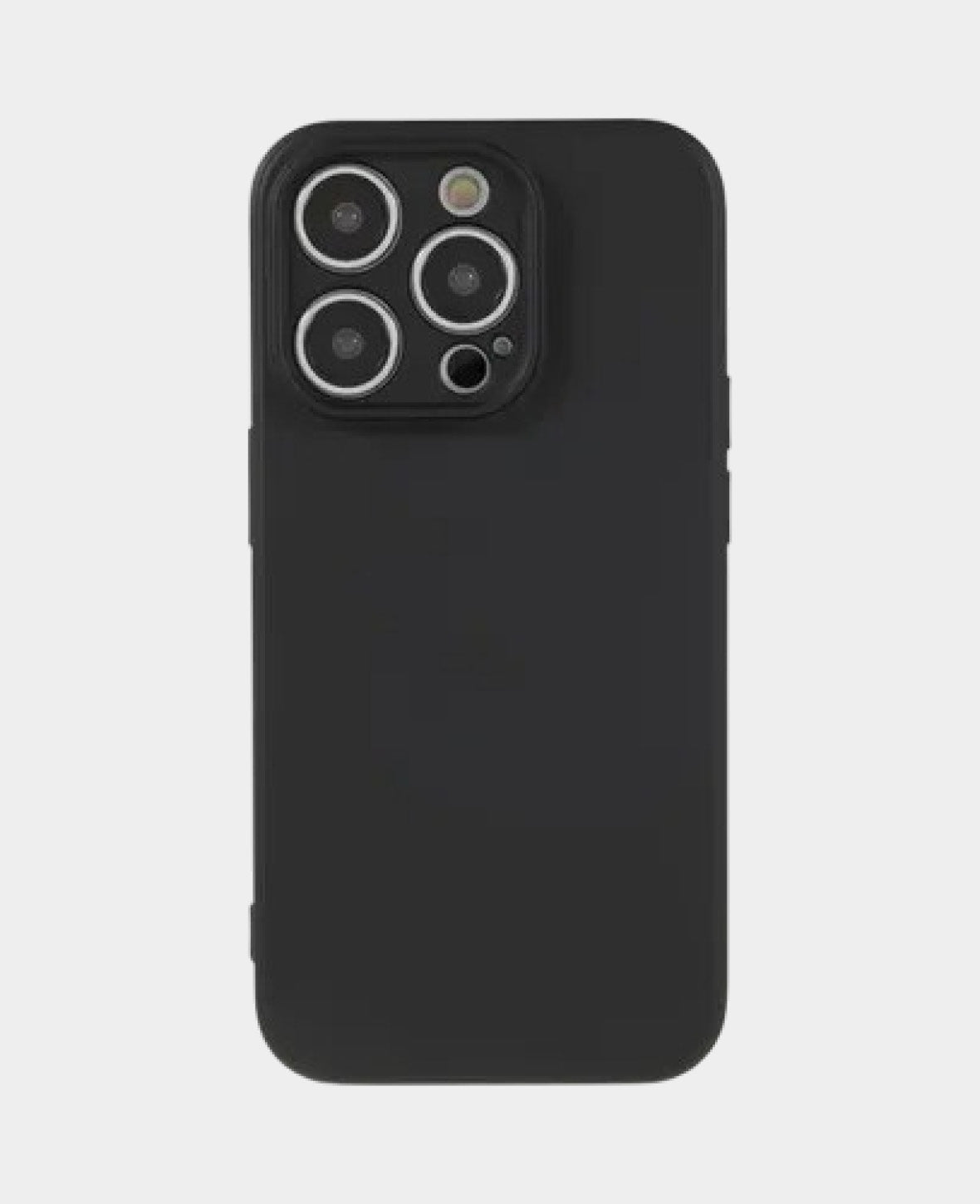 iPhone 15 Pro Rubber Case Cover with Camera Protection - Black (Matte)