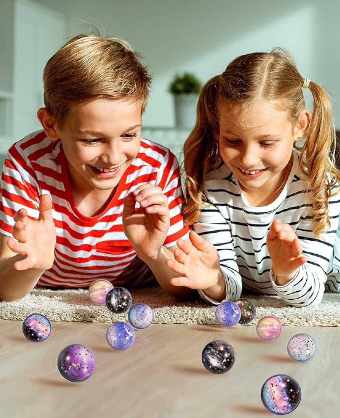 Balle rebondissante en caoutchouc - Espace, Ø32mm, 20 pcs.