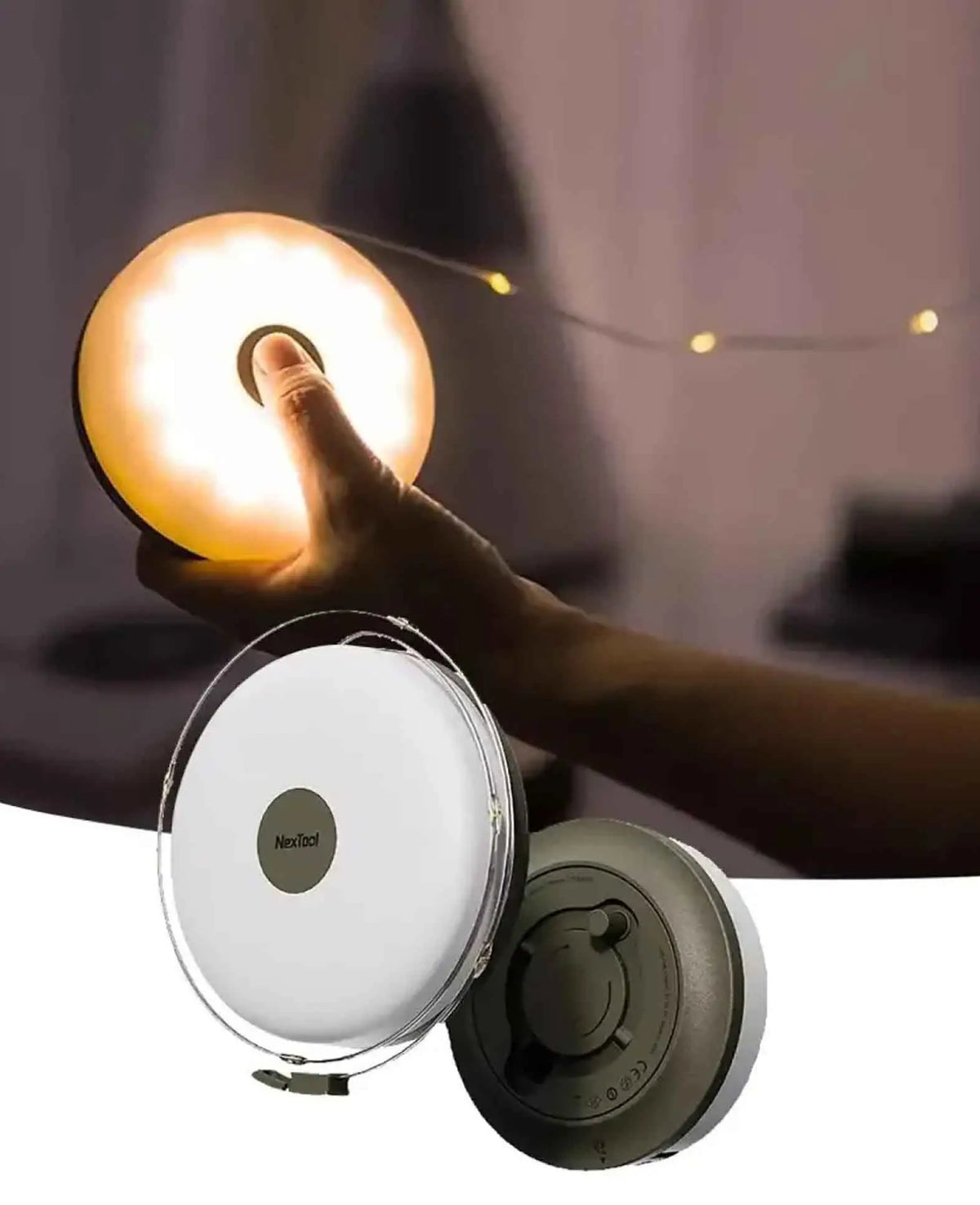 2in1 LED Outdoor Camping Lampe / einrollbare Lichterkette, 10m