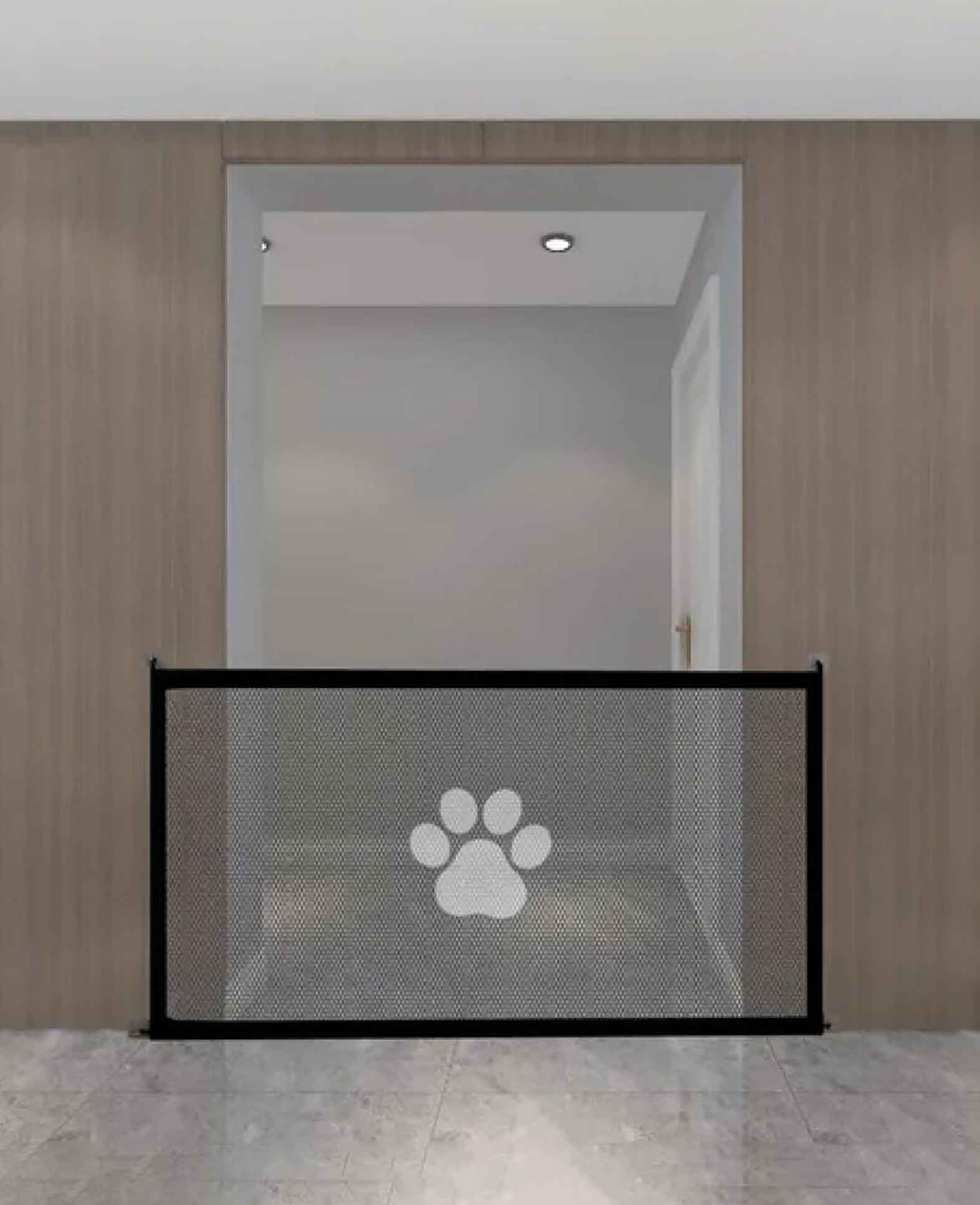 Nylon Hunde Schutzgitter Netz Tür / Treppen Barriere - Schwarz,78x180cm
