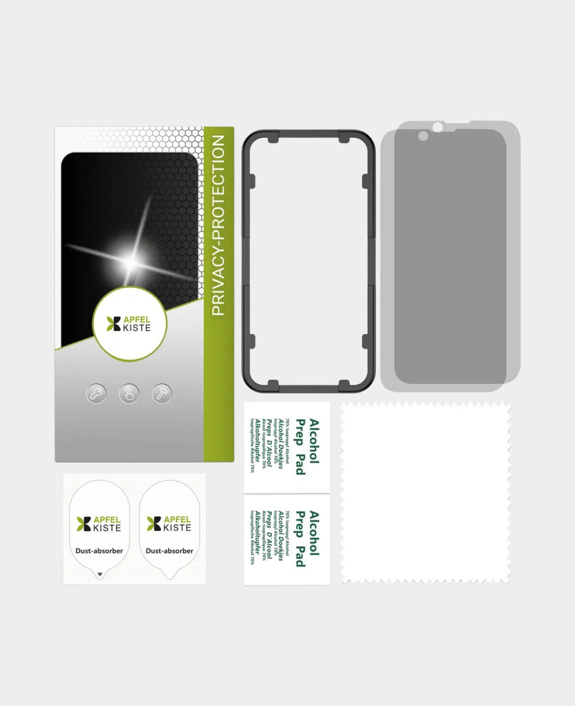 Apfelkiste - (2er Set) iPhone 13 / iPhone 13 Pro Privacy Panzer Glas D