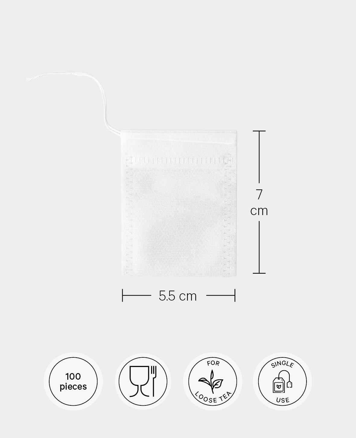 (100 pcs set) Tea Bags for Self-Filling DIY Filter Bags for Loose Tea