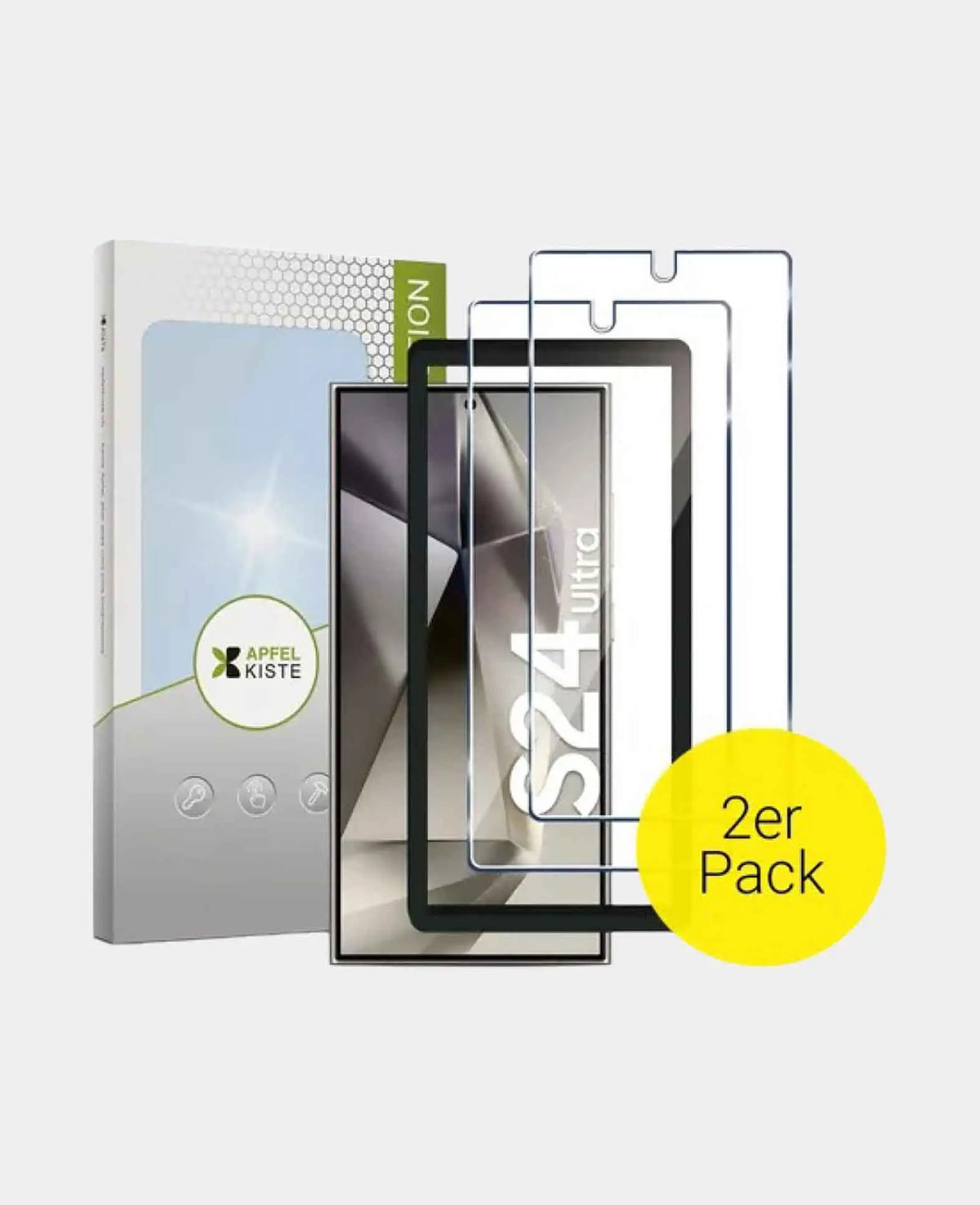 Apfelkiste - (Lot de 2) Verre trempé d'écran pour Samsung Galaxy S24 Ultra +
