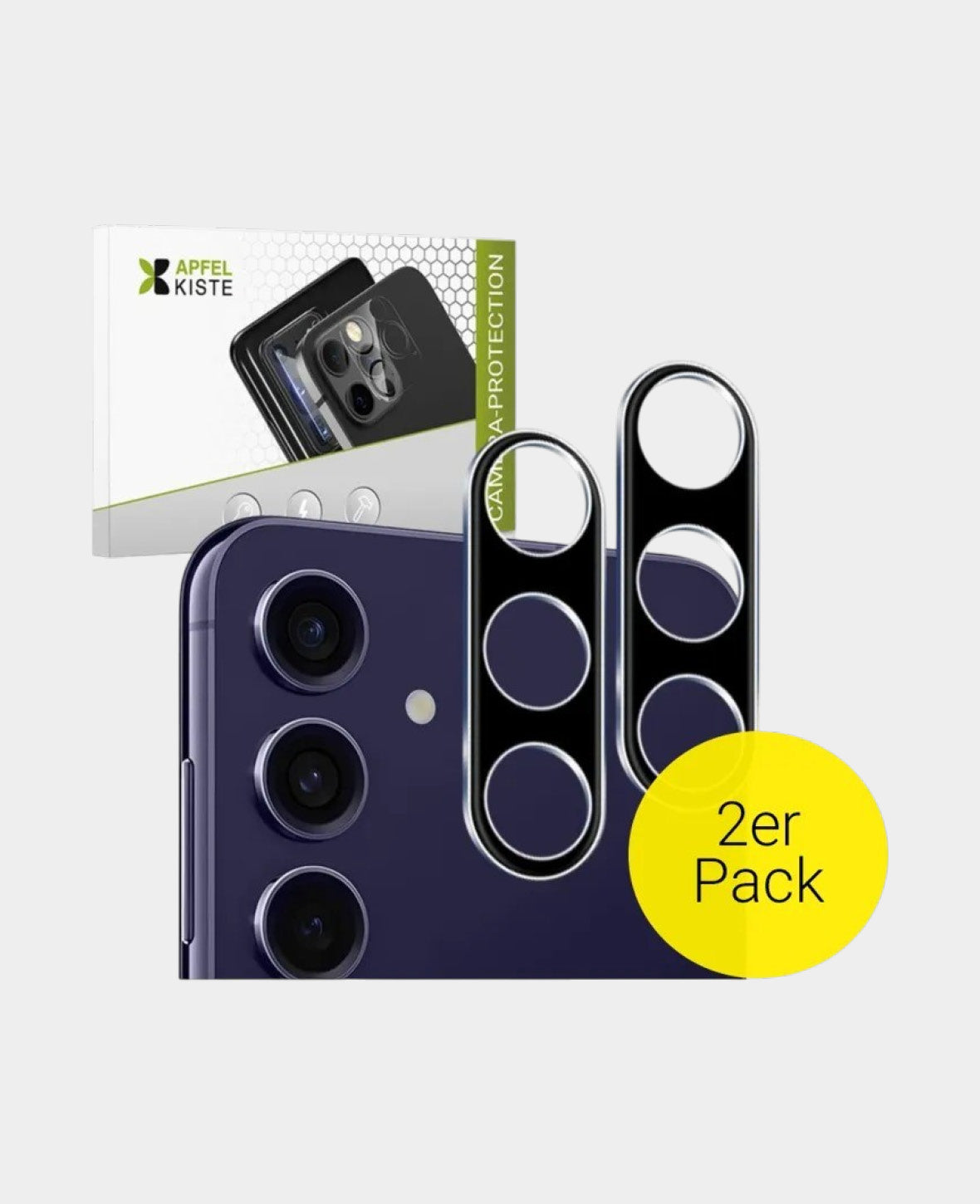 Apfelkiste - (Lot de 2) Protecteur d'objectif d'appareil photo Samsung Galaxy S24