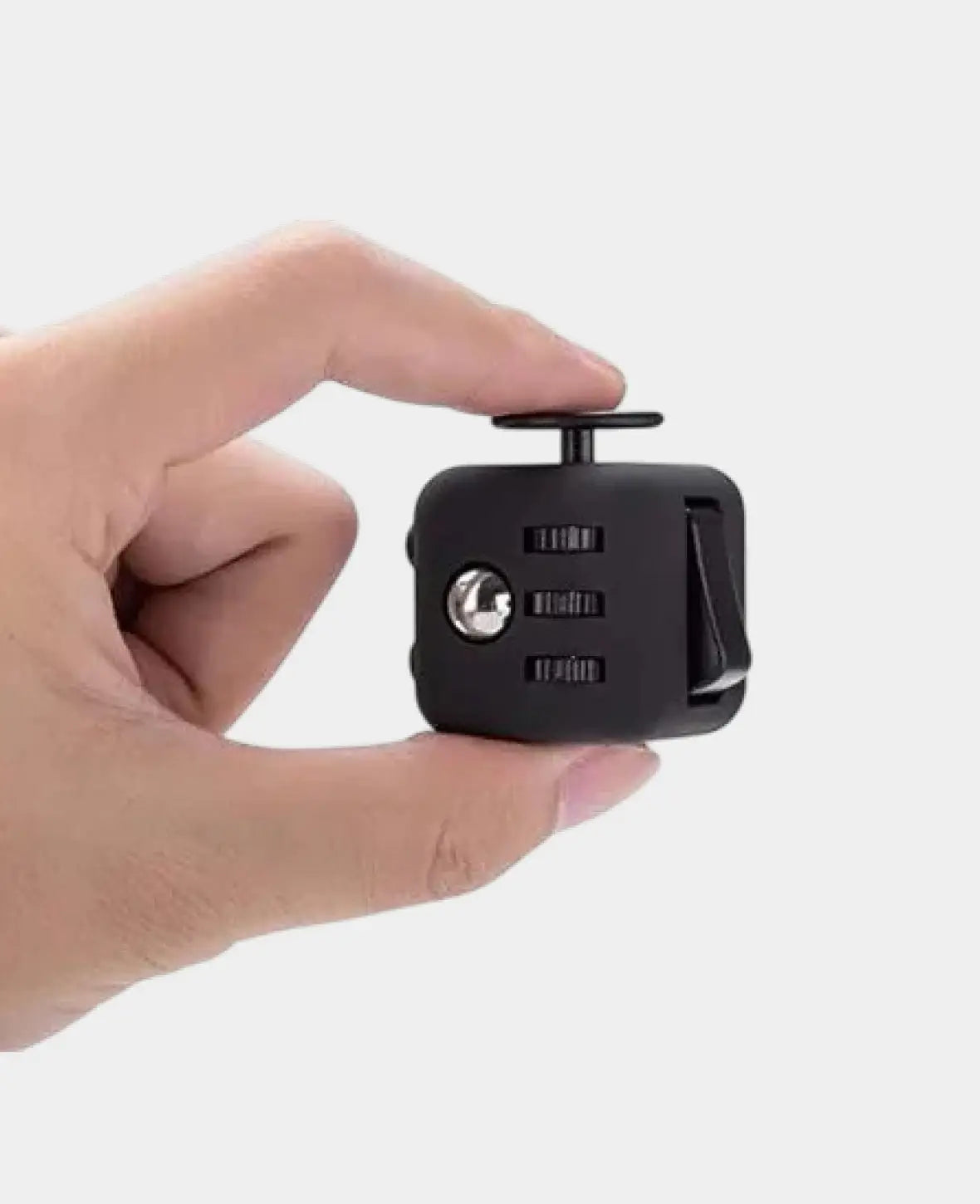 Fidget Cube Anti Stress Würfel mit 6 Funktionen - Schwarz, 3 x 3cm