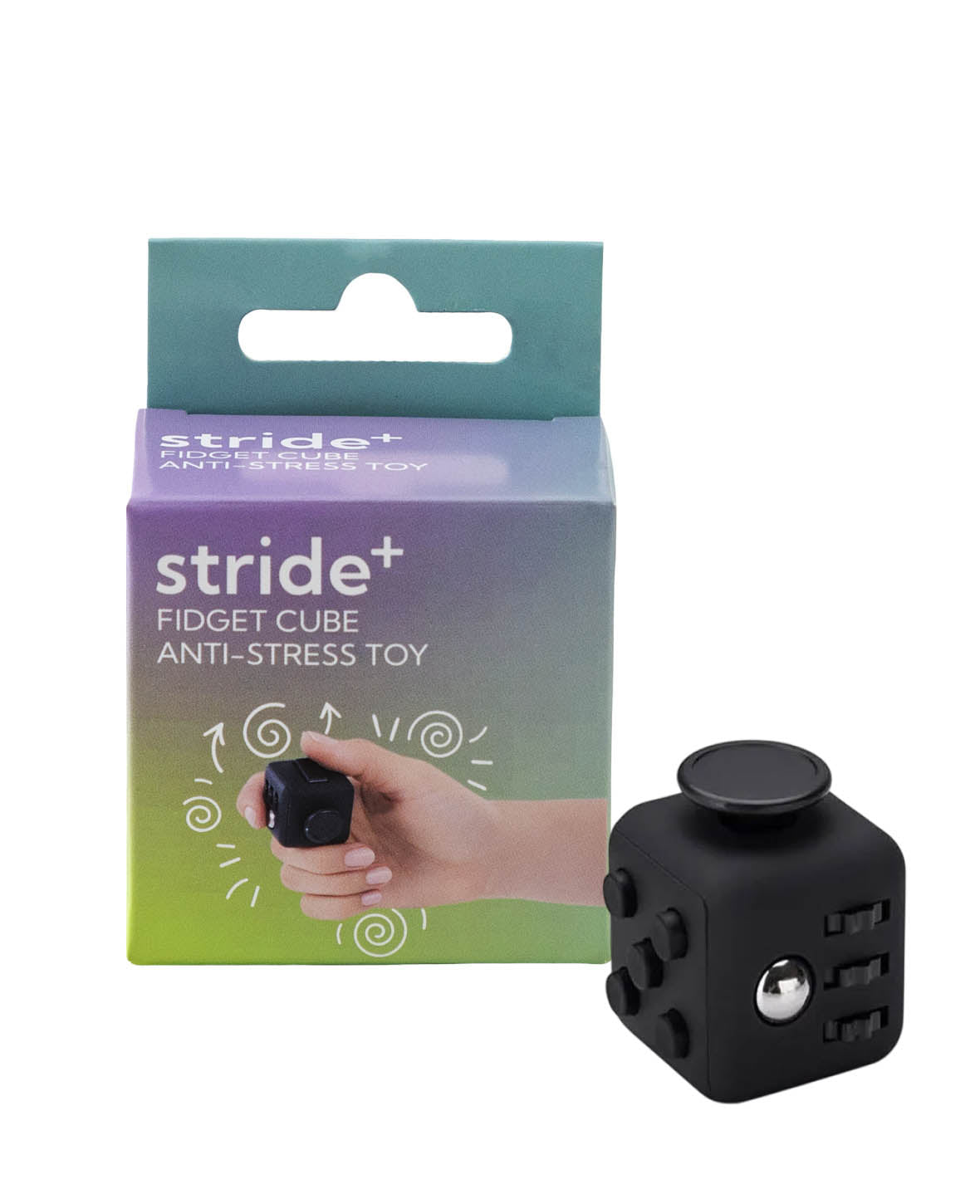 Fidget Cube Anti Stress Würfel mit 6 Funktionen - Schwarz, 3 x 3cm