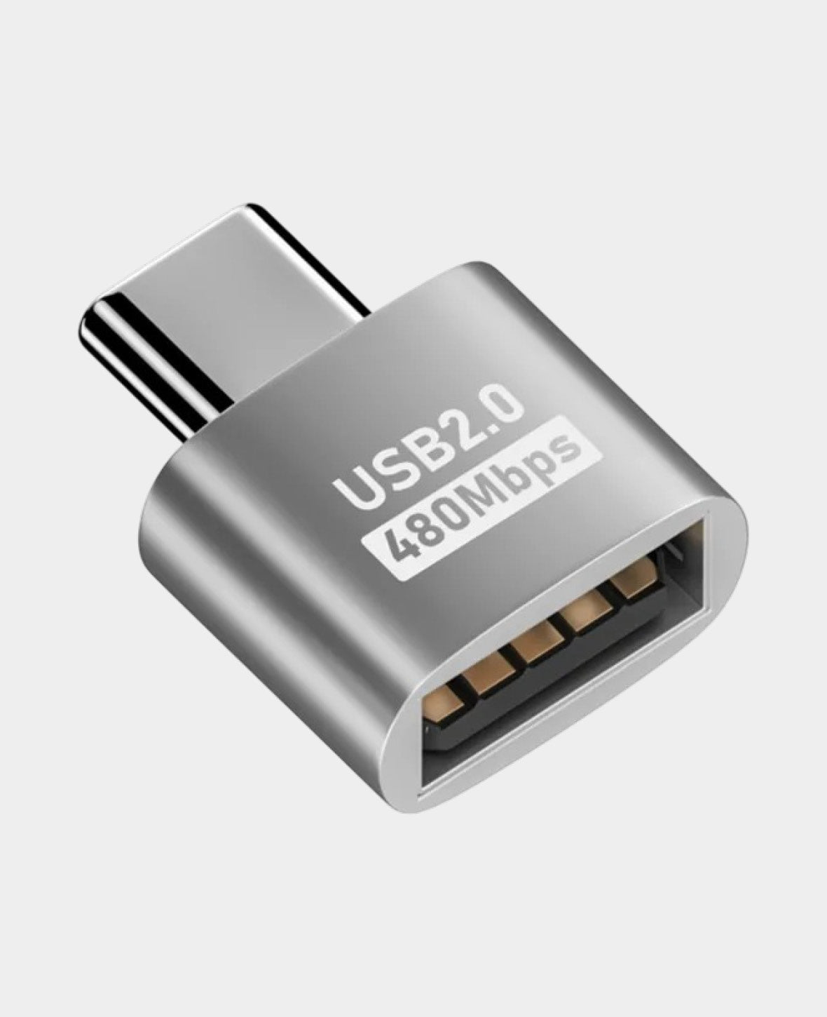 USB C auf USB A Lade und Daten Adapter Stecker Fast Charge - Silber