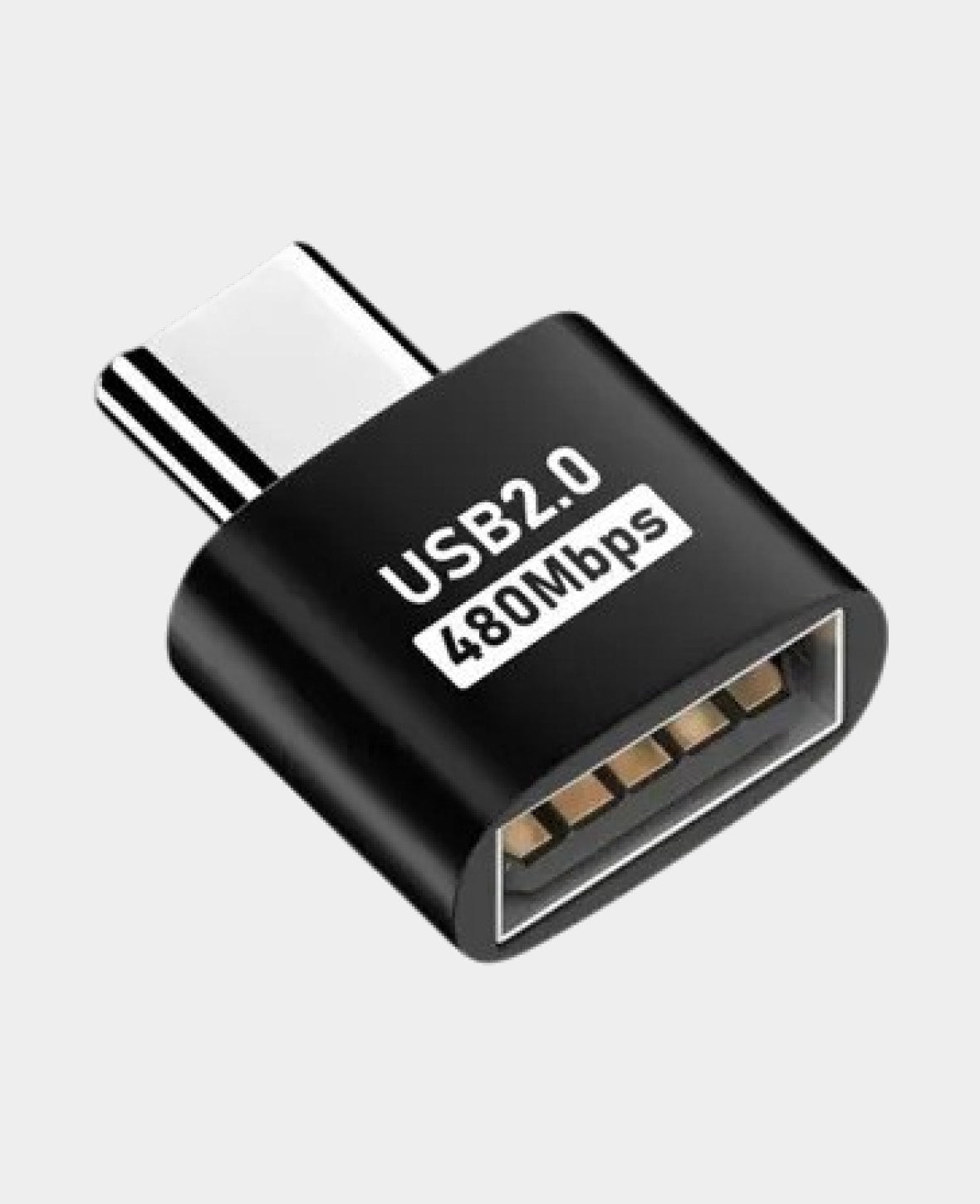 USB-C to USB-A Charging and Data Adapter Plug Fast Charge - Black