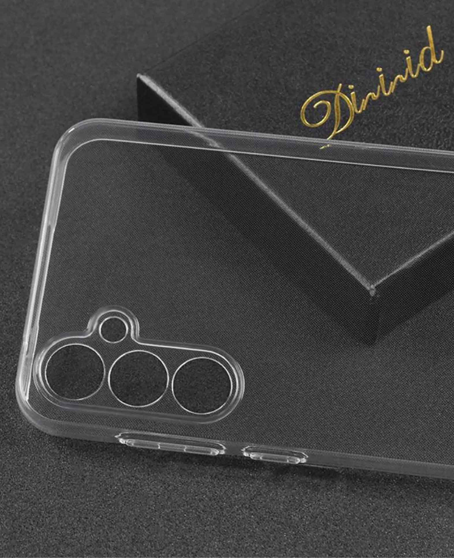 Samsung Galaxy A55 Rubber Case Protective Cover with Camera Protection - Transparent