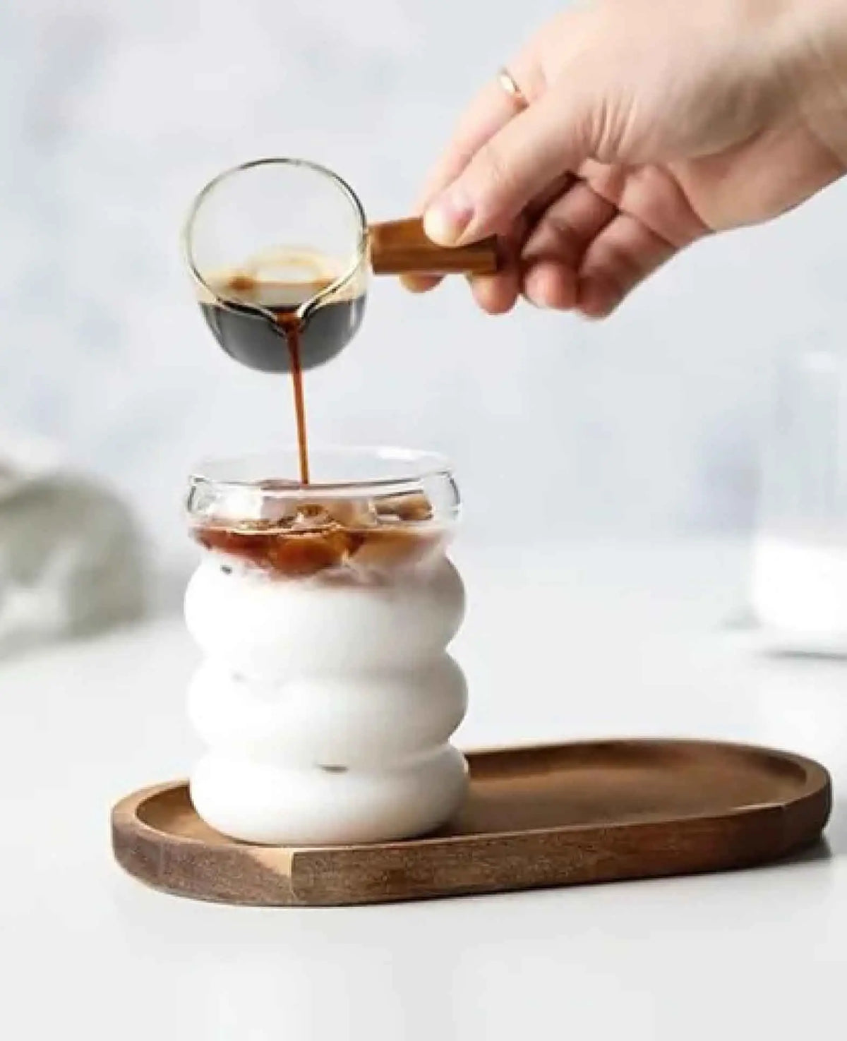 (300ml) Verre à bulles Gobelet nervuré Tasse à ondulations