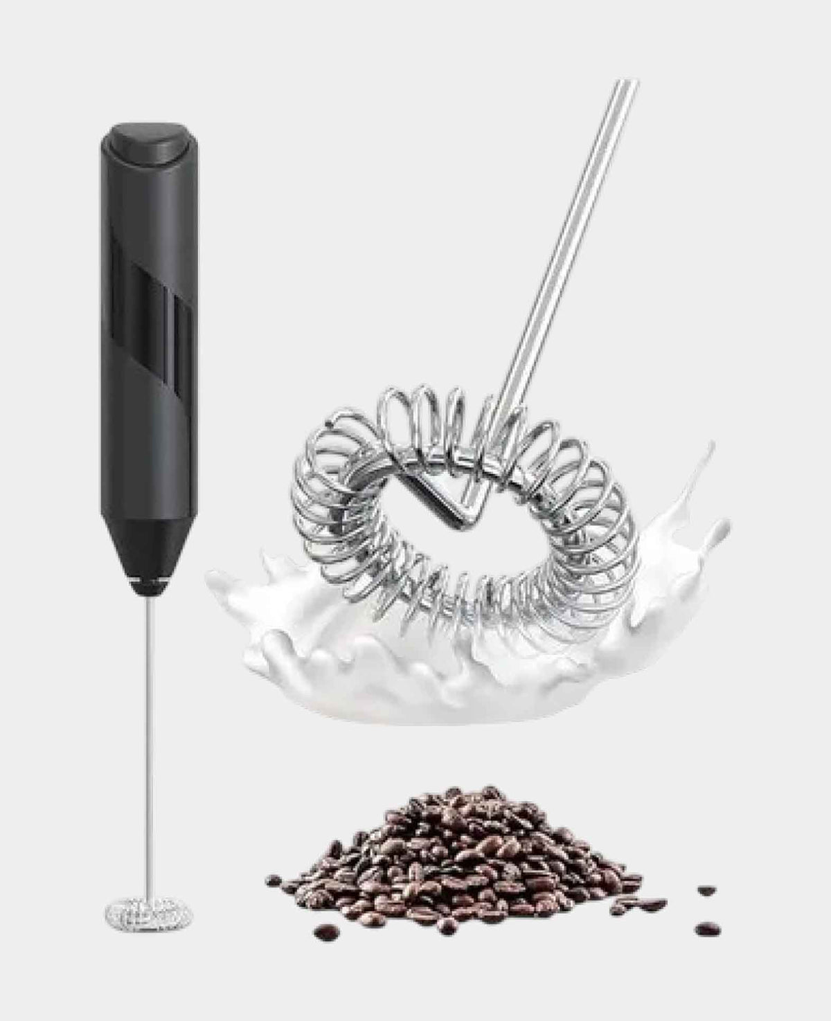 Milk Frother Hand Mixer for Coffee + Milk (Battery Operated)