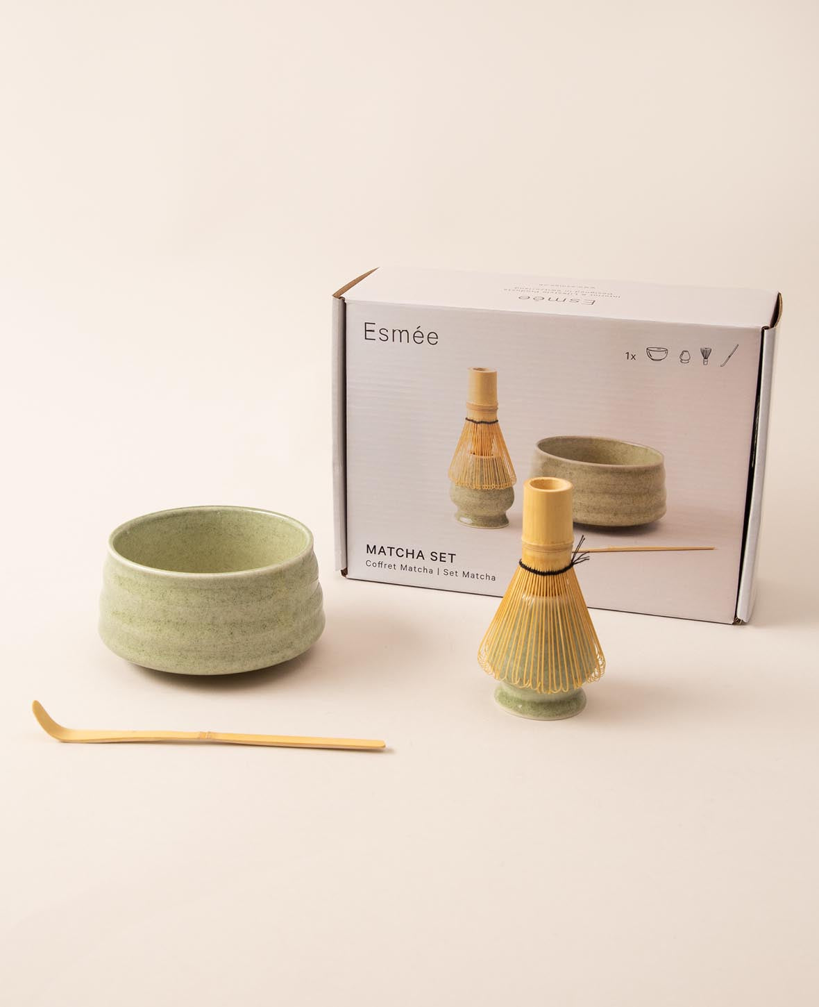(4-piece set) Ceramic Matcha Tea Kit Japanese Tea Ceremony