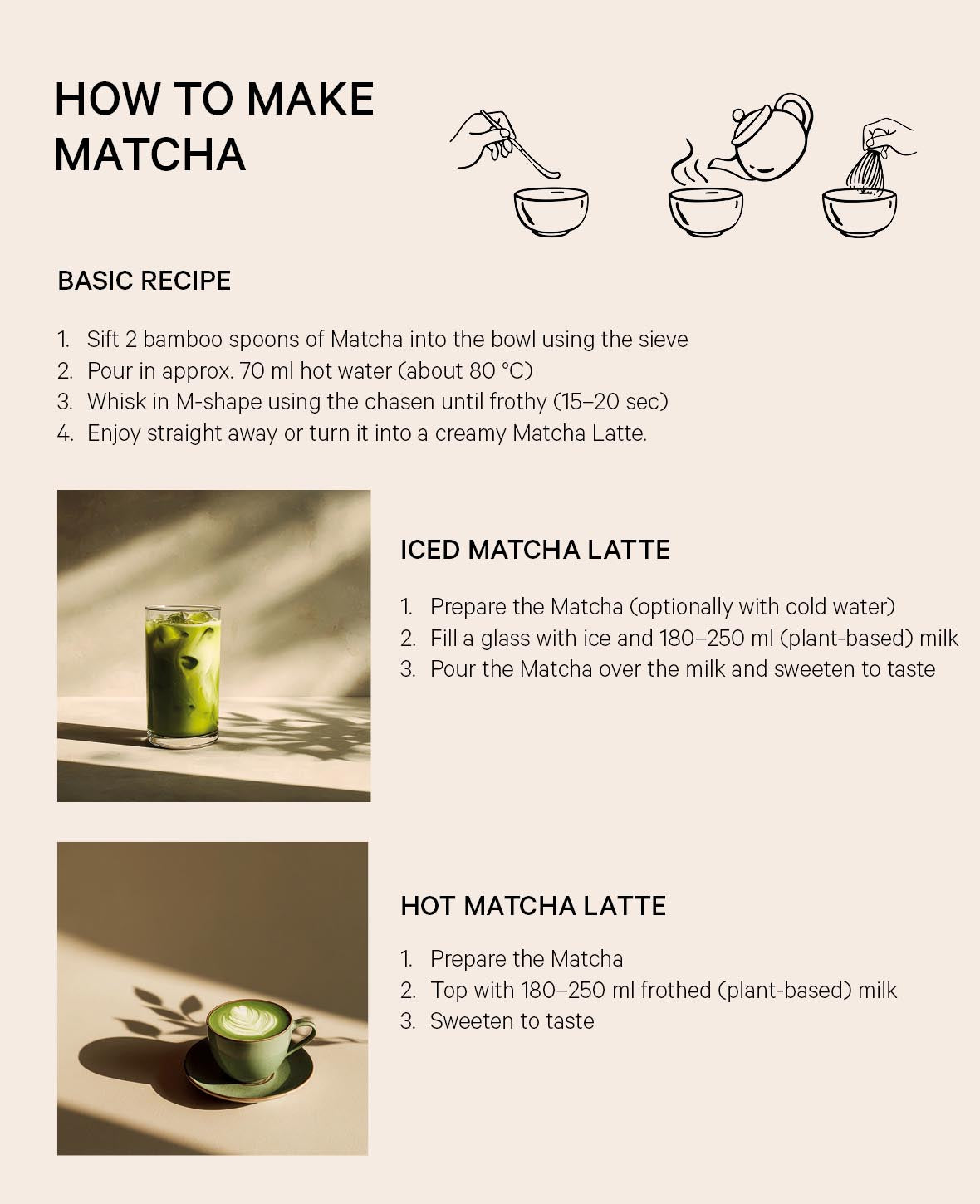 (4-piece set) Ceramic Matcha Tea Kit Japanese Tea Ceremony