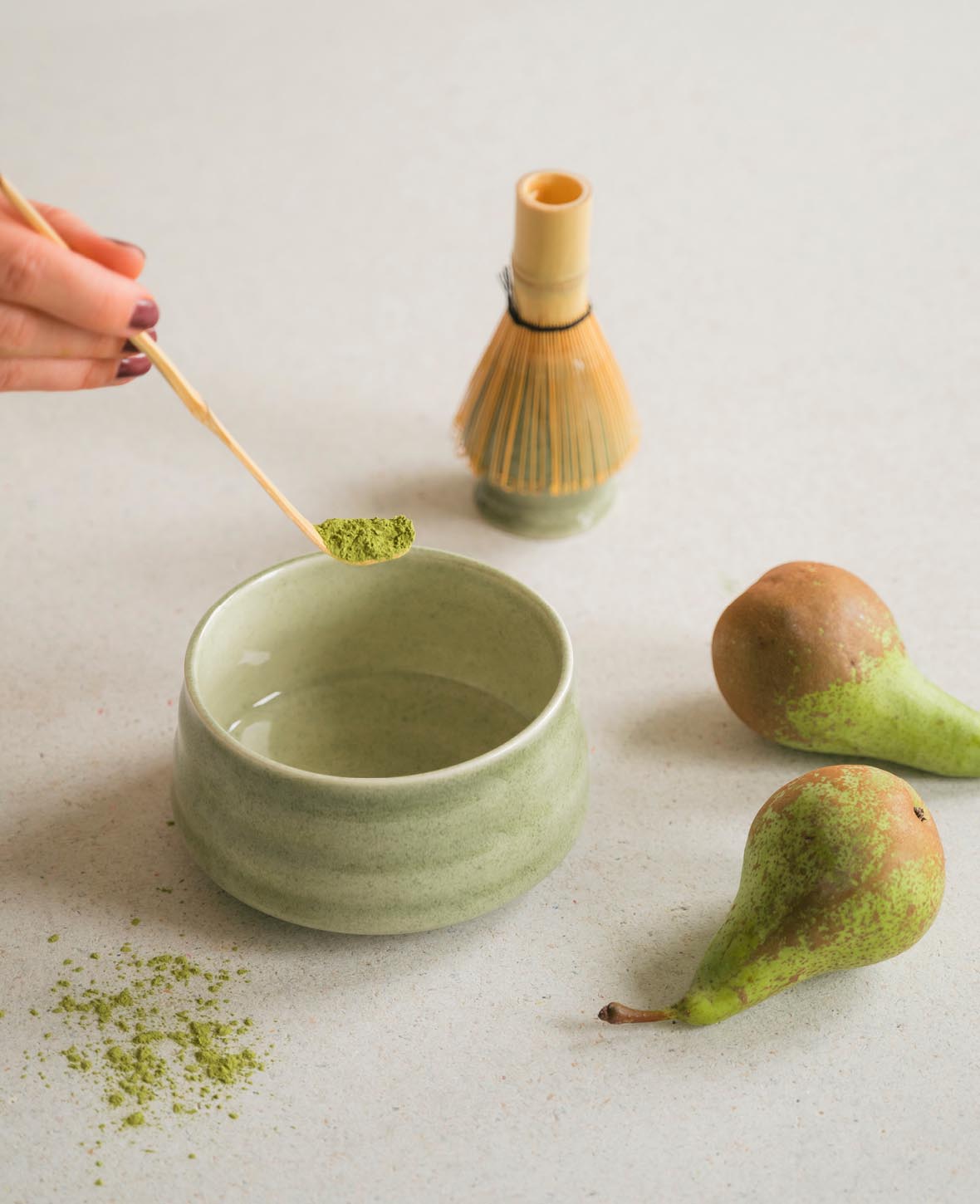 (4-piece set) Ceramic Matcha Tea Kit Japanese Tea Ceremony