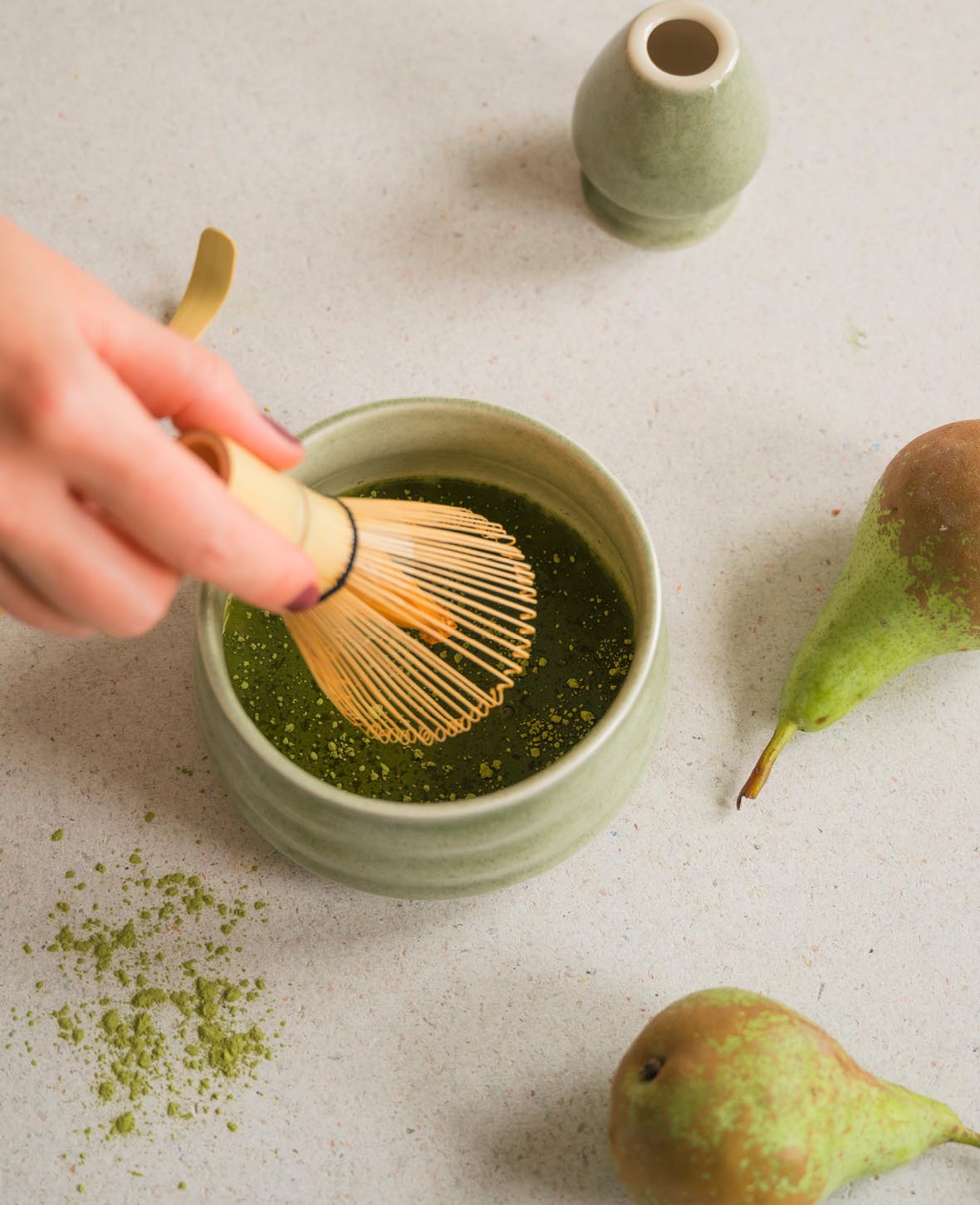 (4-piece set) Ceramic Matcha Tea Kit Japanese Tea Ceremony