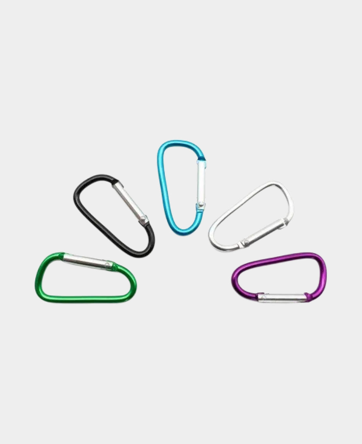 (5 pc set) 5.5cm Aluminum Carabiner Key Chain, assorted