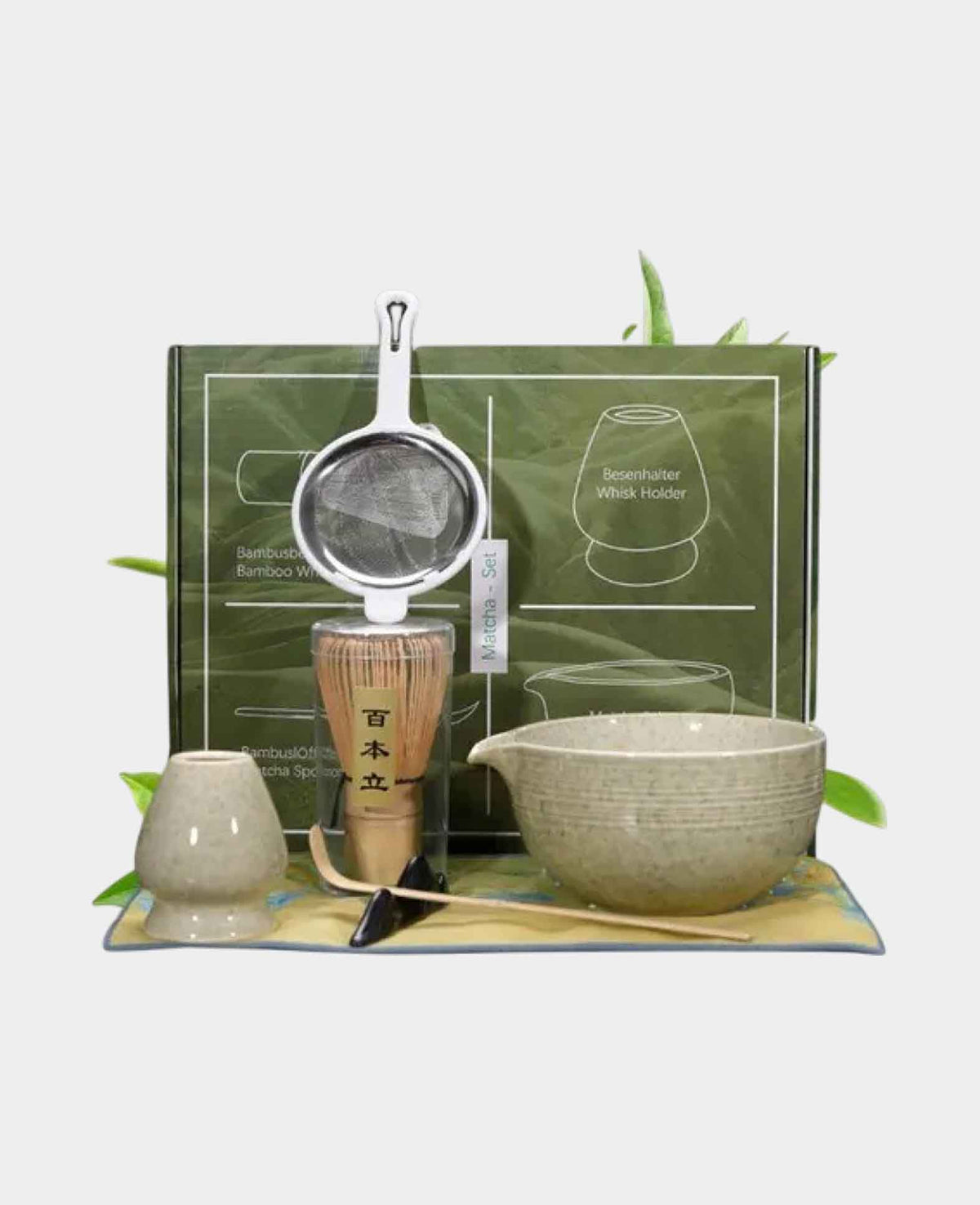 (7-pcs. set) Ceramic Matcha Tea Kit Japanese Te