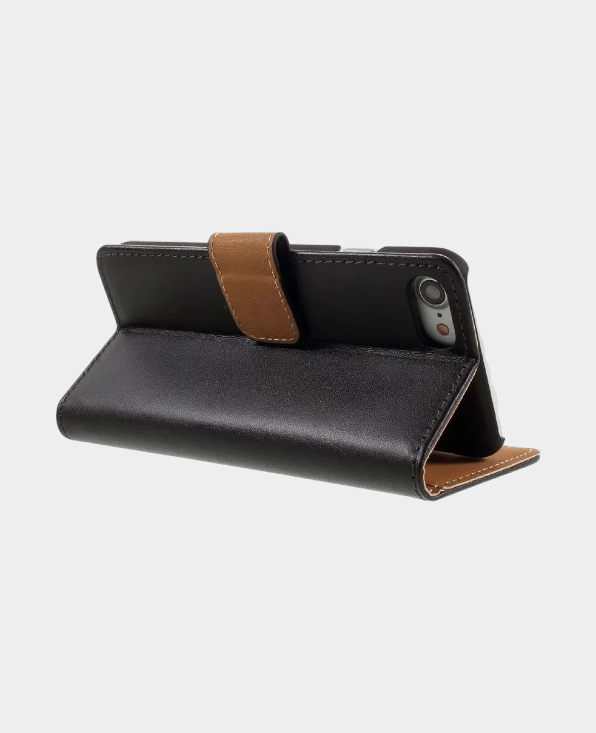 iPhone SE (2022/2020) / 8 / 7 Echtleder Tasche Flip Cover mit Karten E