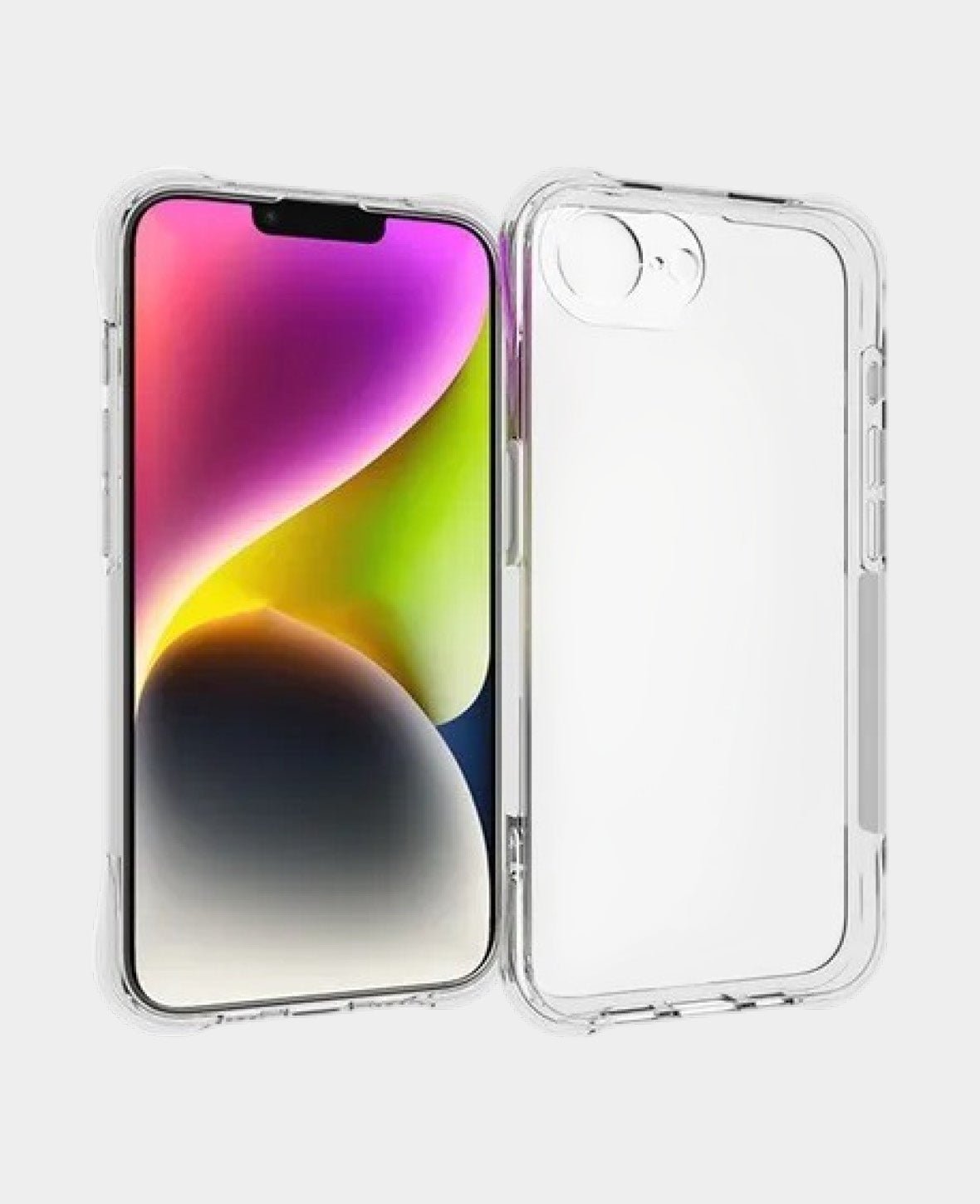 iPhone 16e Rubber Case with Air Cushion Drop Protection - Transparent